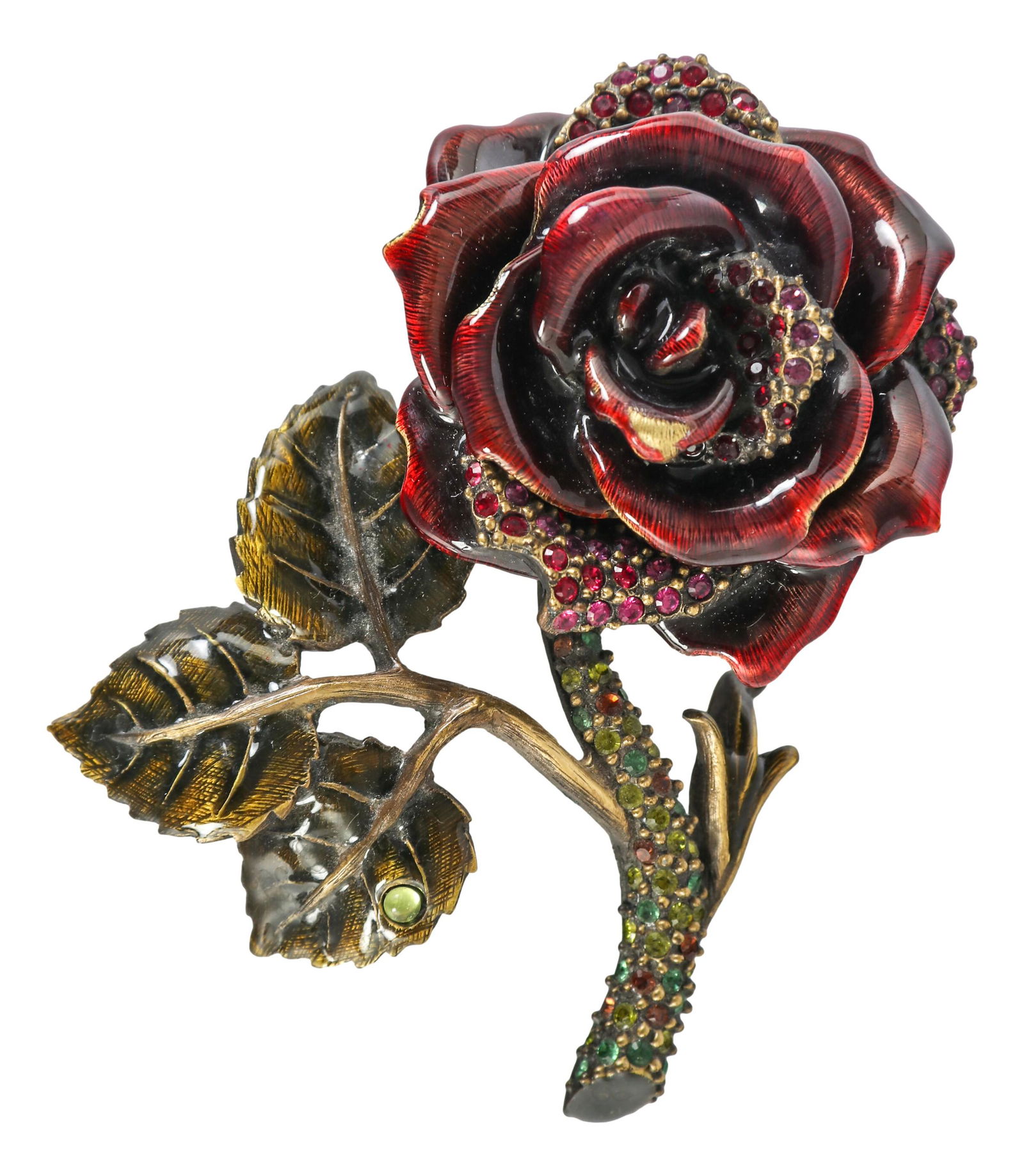 Jay Strongwater Enamel & Crystal Rose Trinket Box (1 of 4)