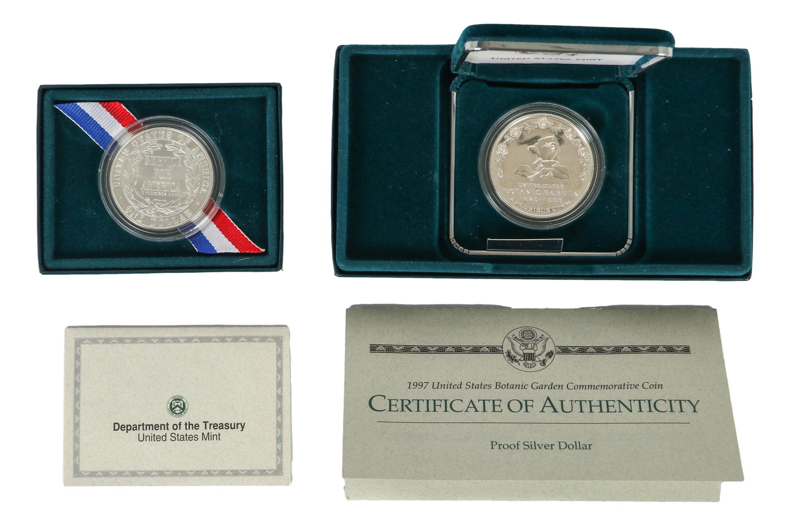 1997 US Botanic Garden Commemorative Coin 2pc LOT (1 of 4)