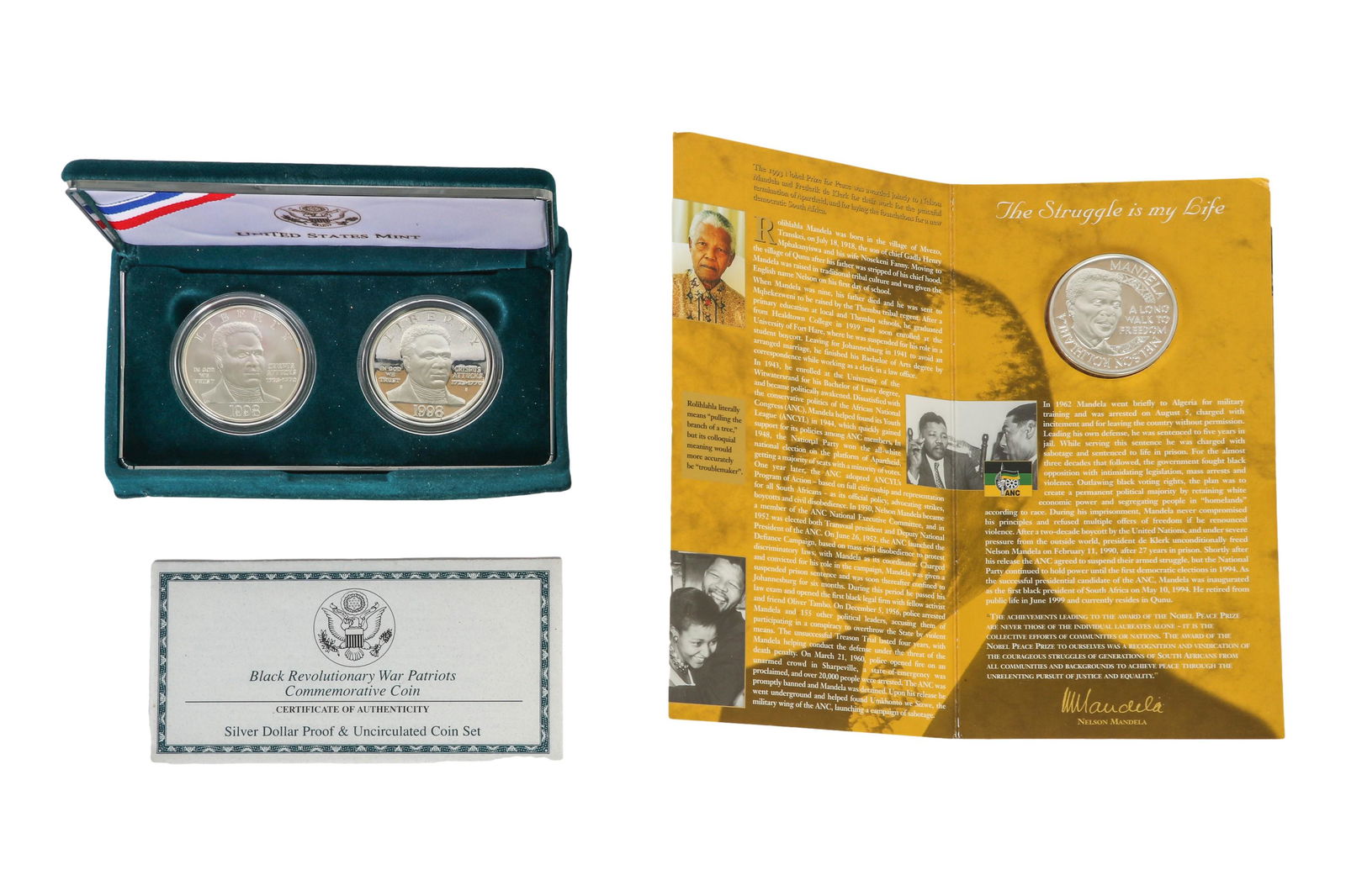 Silver Dollar Proof Uncirculated Coin Set & Medal (1 of 4)