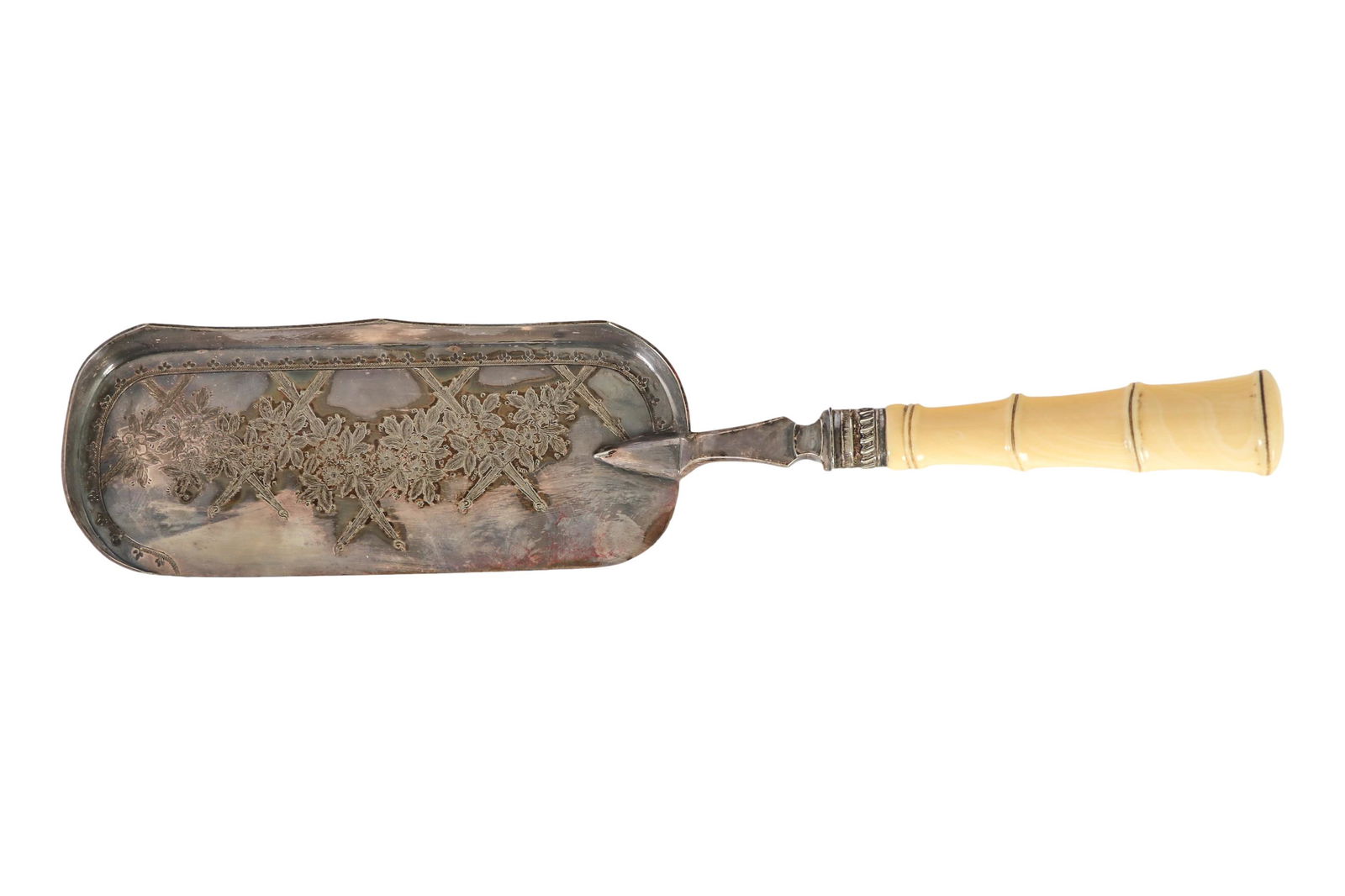 Antique English Silver Plate Crumb Catcher w/ Box (1 of 6)