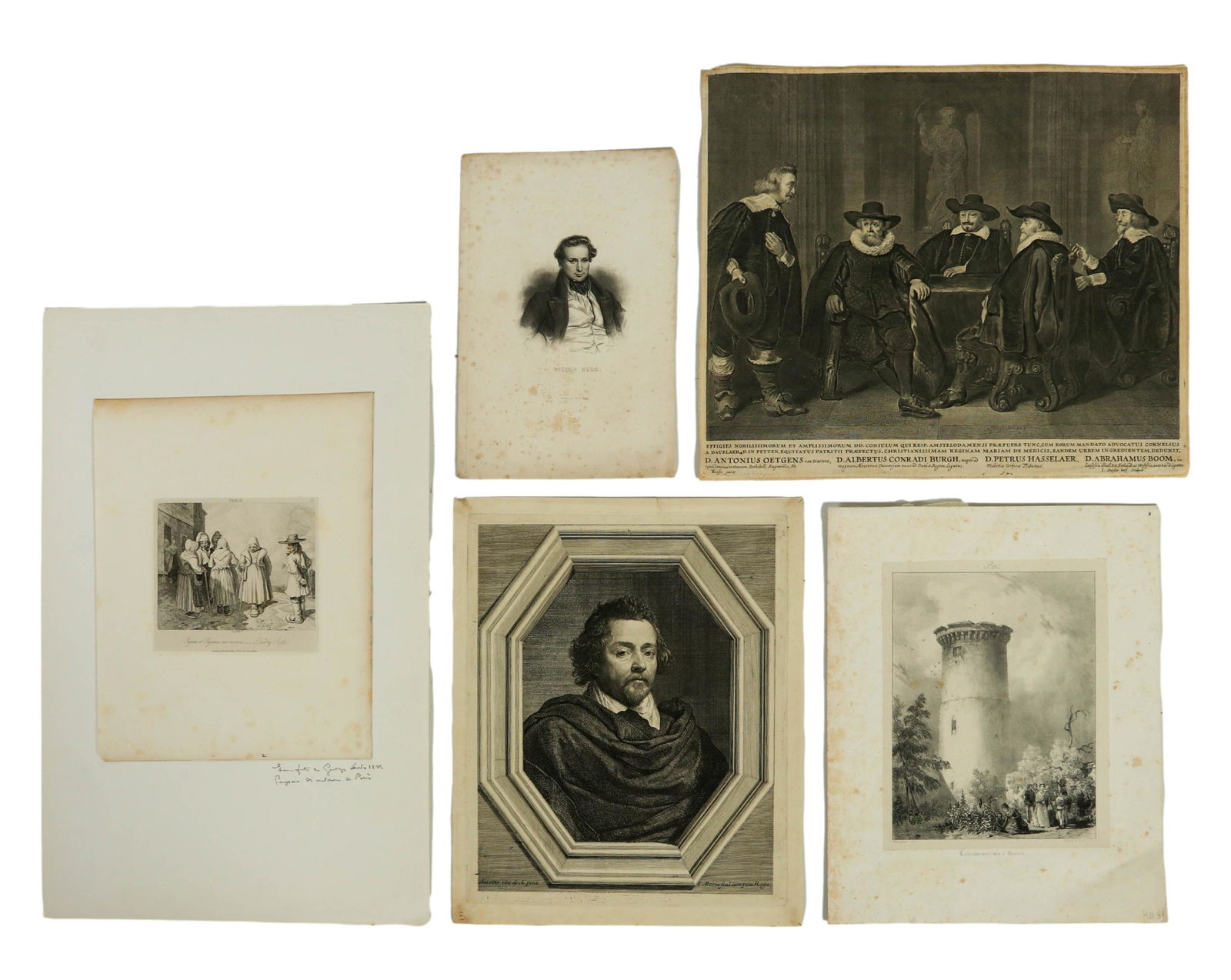 Antique 16-17C Masters Engraving 5pc ESTATE LOT (1 of 5)
