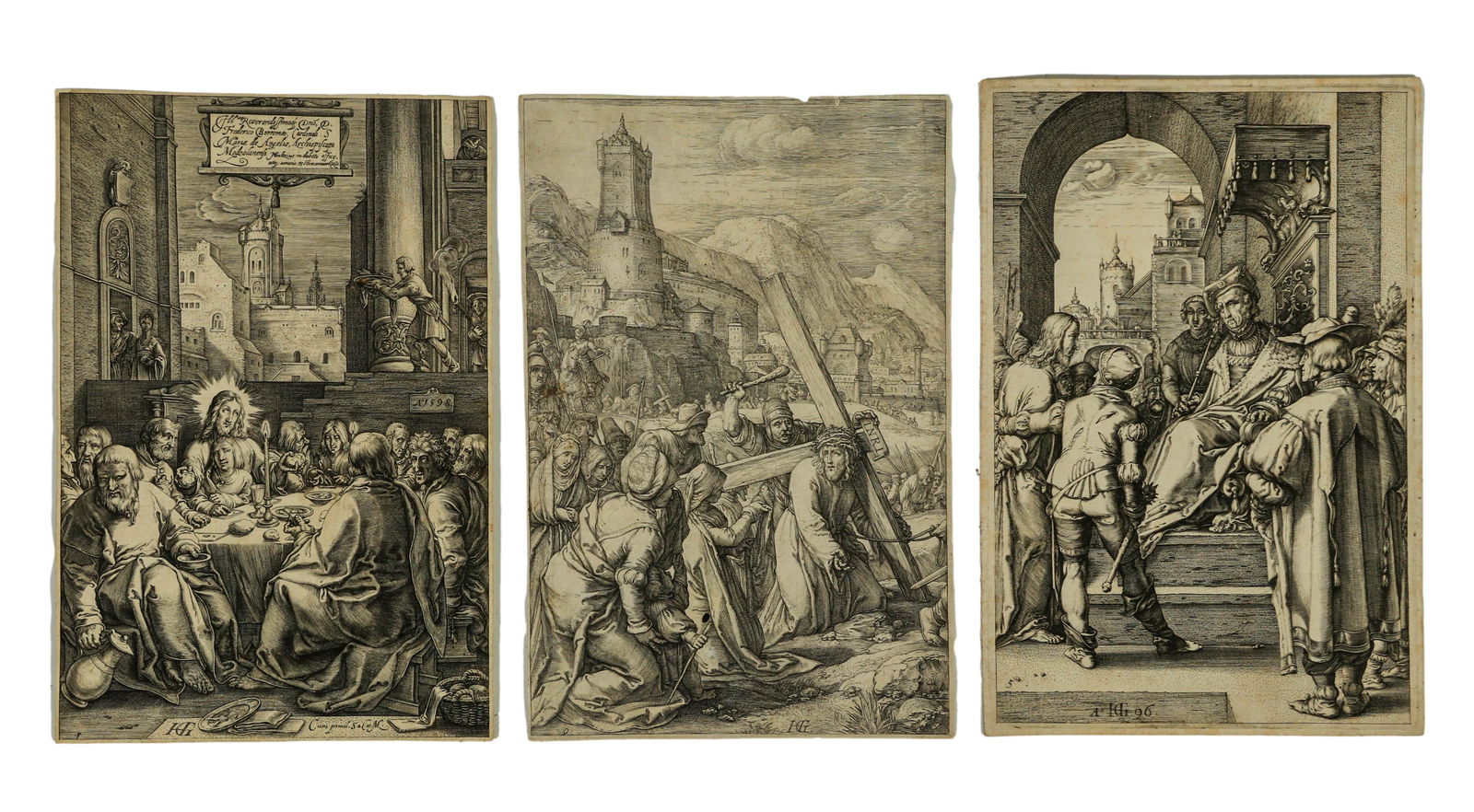 Christ Engravings after Hendrick Goltzius 3pc LOT (1 of 5)