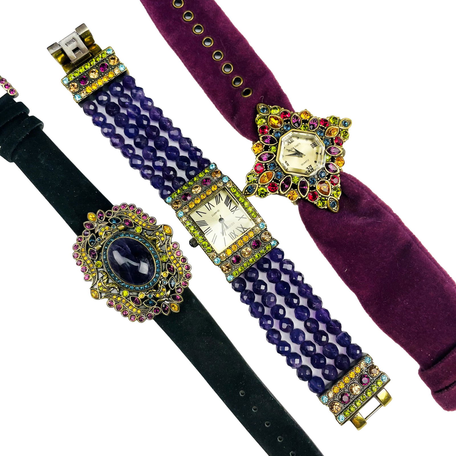 Heidi Daus Multicolor Crystal Watch Bracelets LOT (1 of 6)