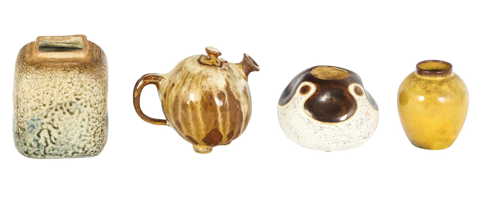 Mystery Artist Studio Crafted Pottery Vase 4pc LOT (1 of 4)