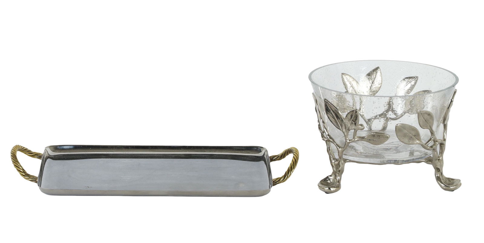 Michael Aram Leaf Bowl Glass Insert & Serving Tray (1 of 5)