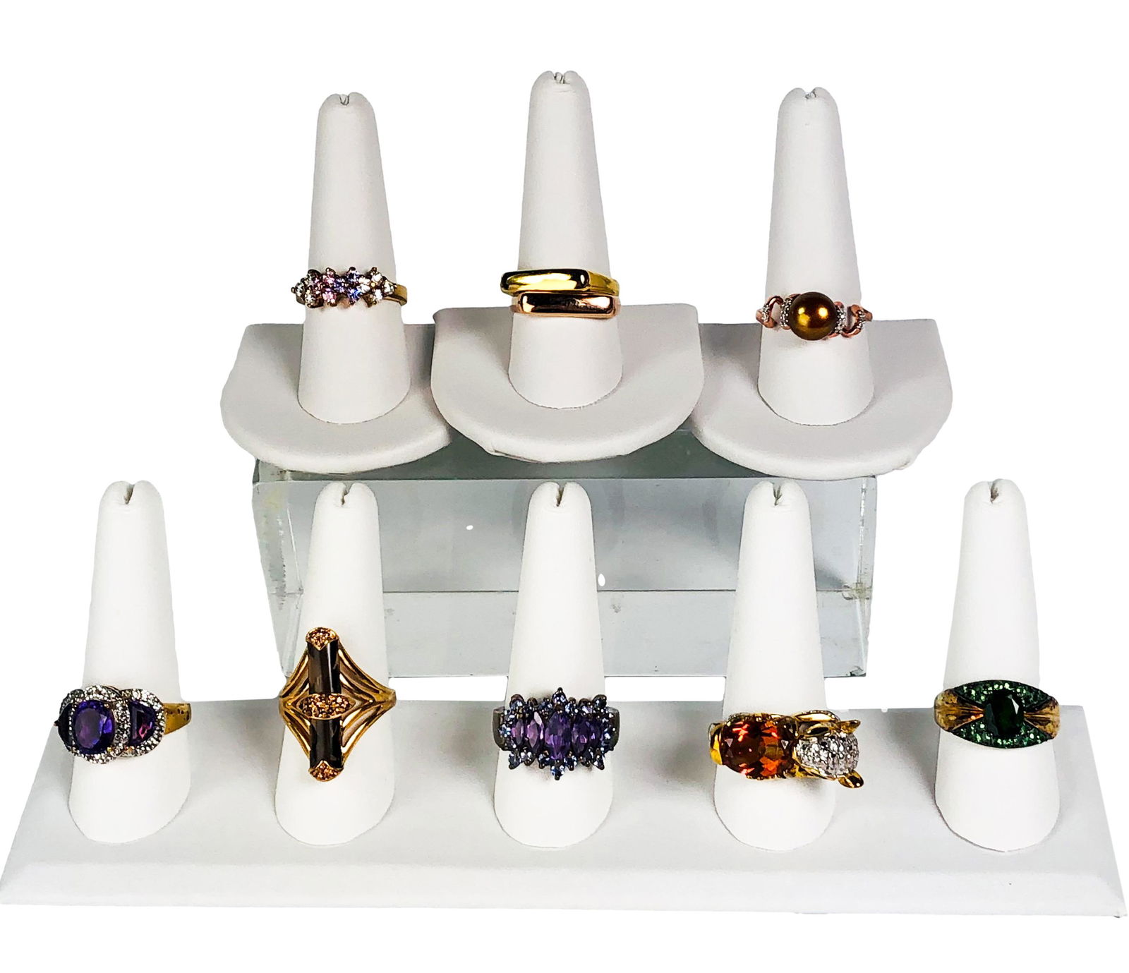 Sterling Silver Gold Vermeil Gemstone CZ Ring LOT (1 of 9)