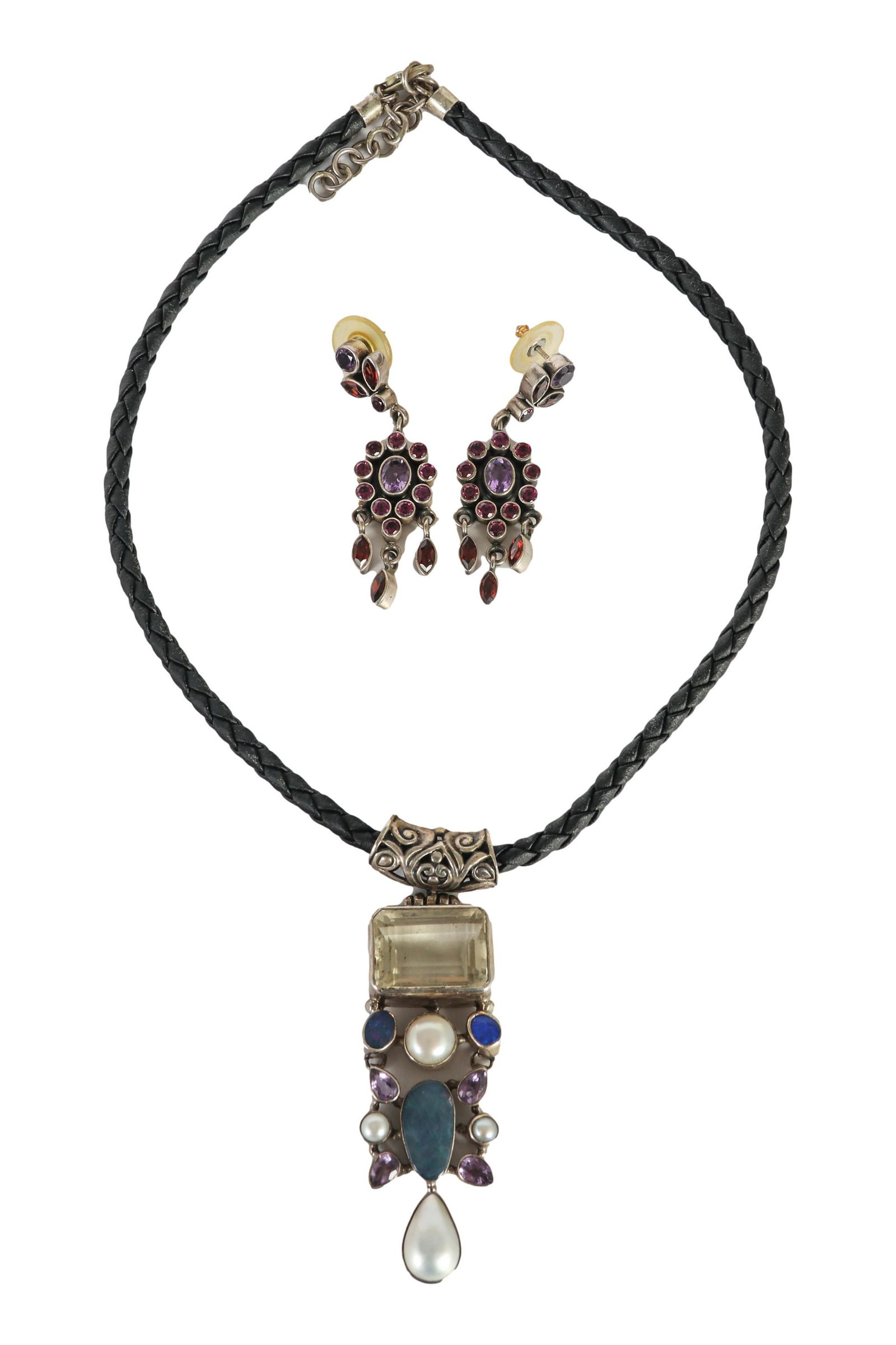 Nicky Butler Sterling Gemstone Necklace & Earrings (1 of 5)