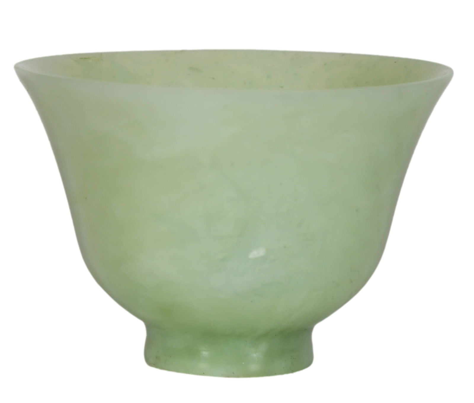 Chinese Translucent Celadon Jade 3.5" Vessel Bowl (1 of 4)