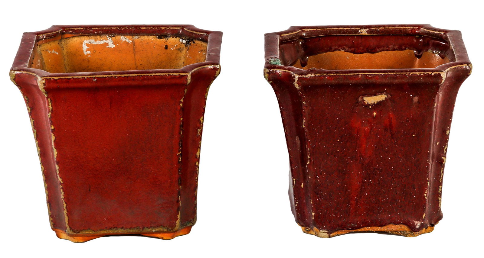 Chinese Oxblood Sang De Boeuf Ceramic Vase 2pc LOT (1 of 4)