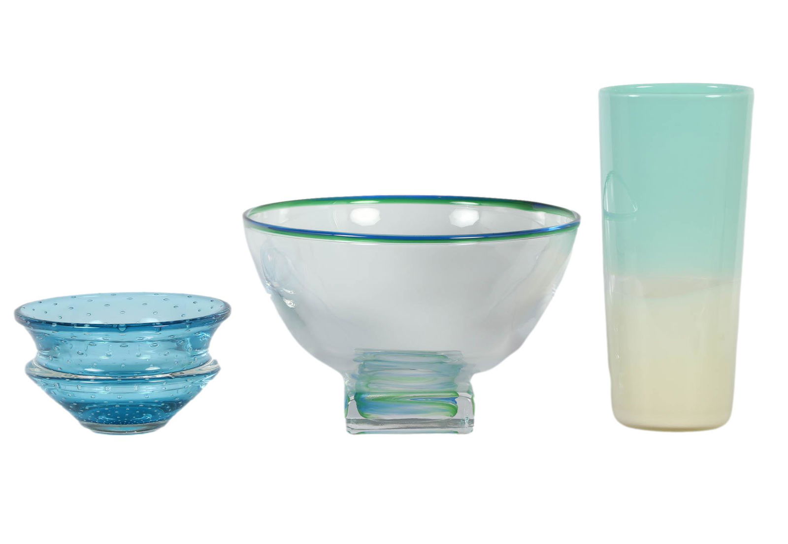 Kosta Boda Caleb & Sudduth Art Glass Vase 3pc LOT (1 of 3)