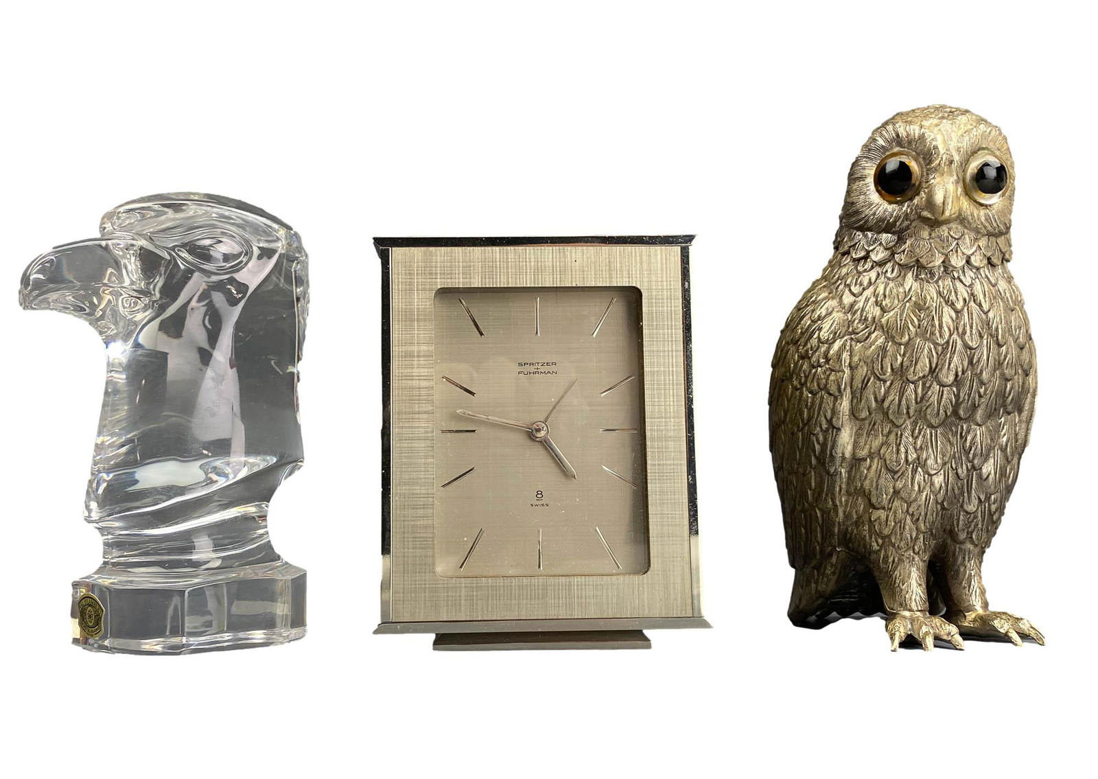 Val St Lambert Spritzer Fuhrman Owl Figurine LOT (1 of 8)