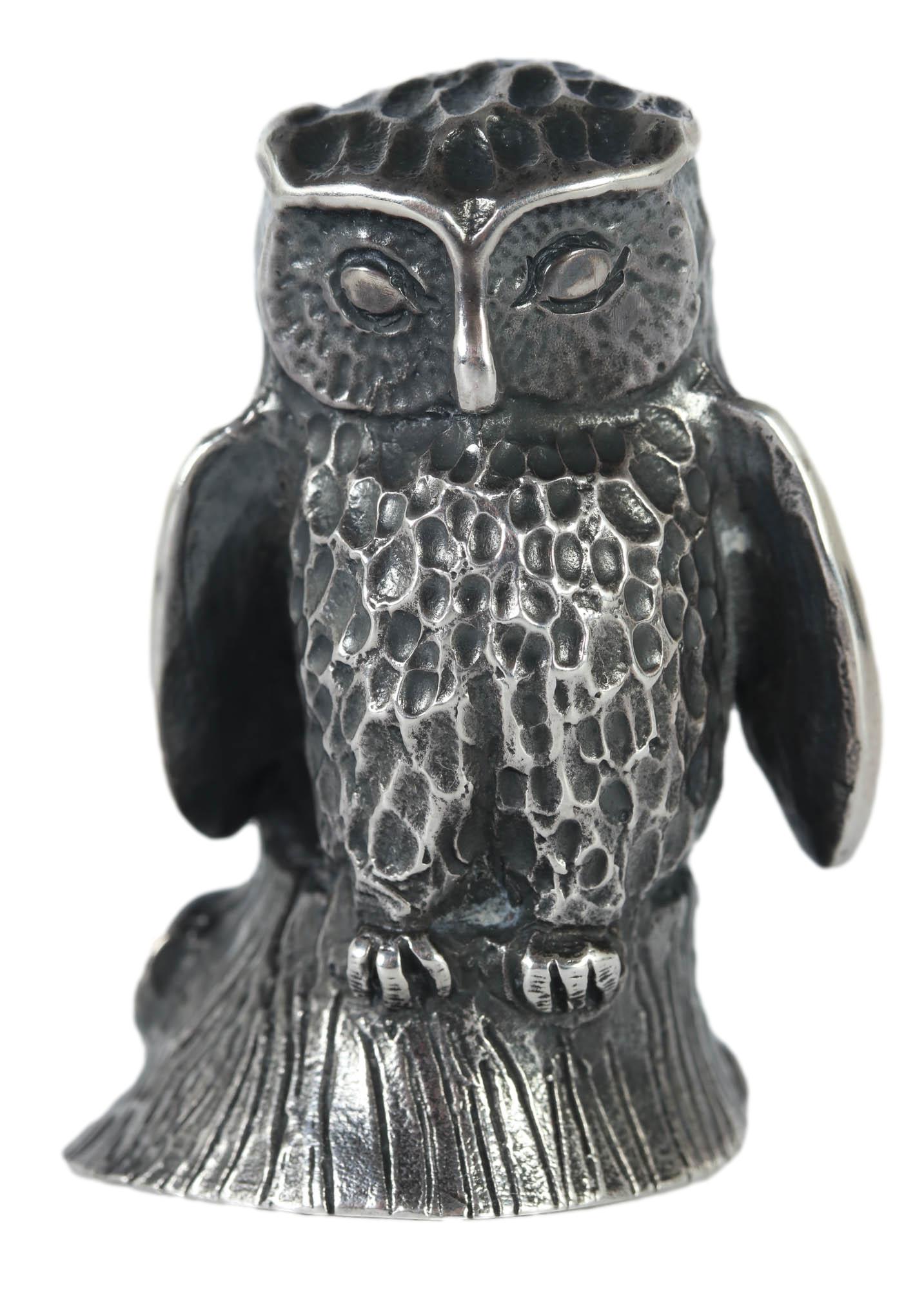 S Kirk Son Solid Sterling Silver Mini Owl Figurine (1 of 4)