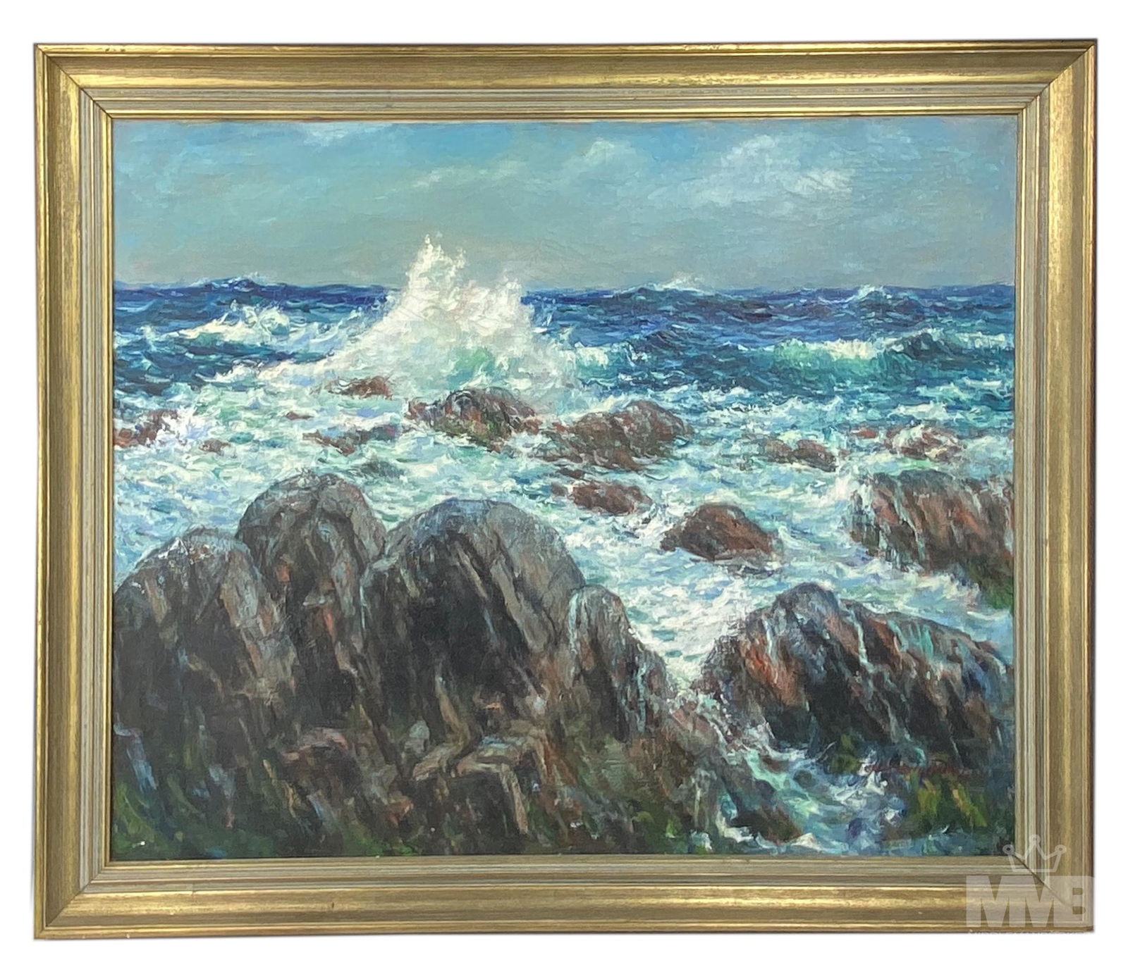 F Townsend Morgan (1883-1965) Seascape Painting (1 of 4)