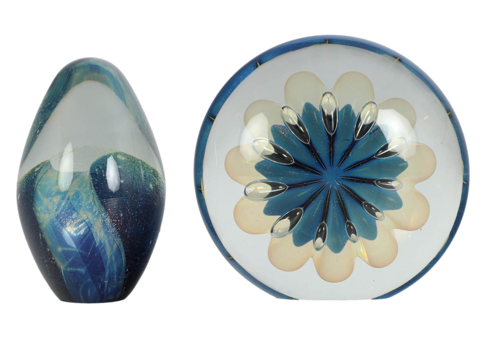 Eickholt Studio Blown Cased Glass Paperweight LOT (1 of 4)