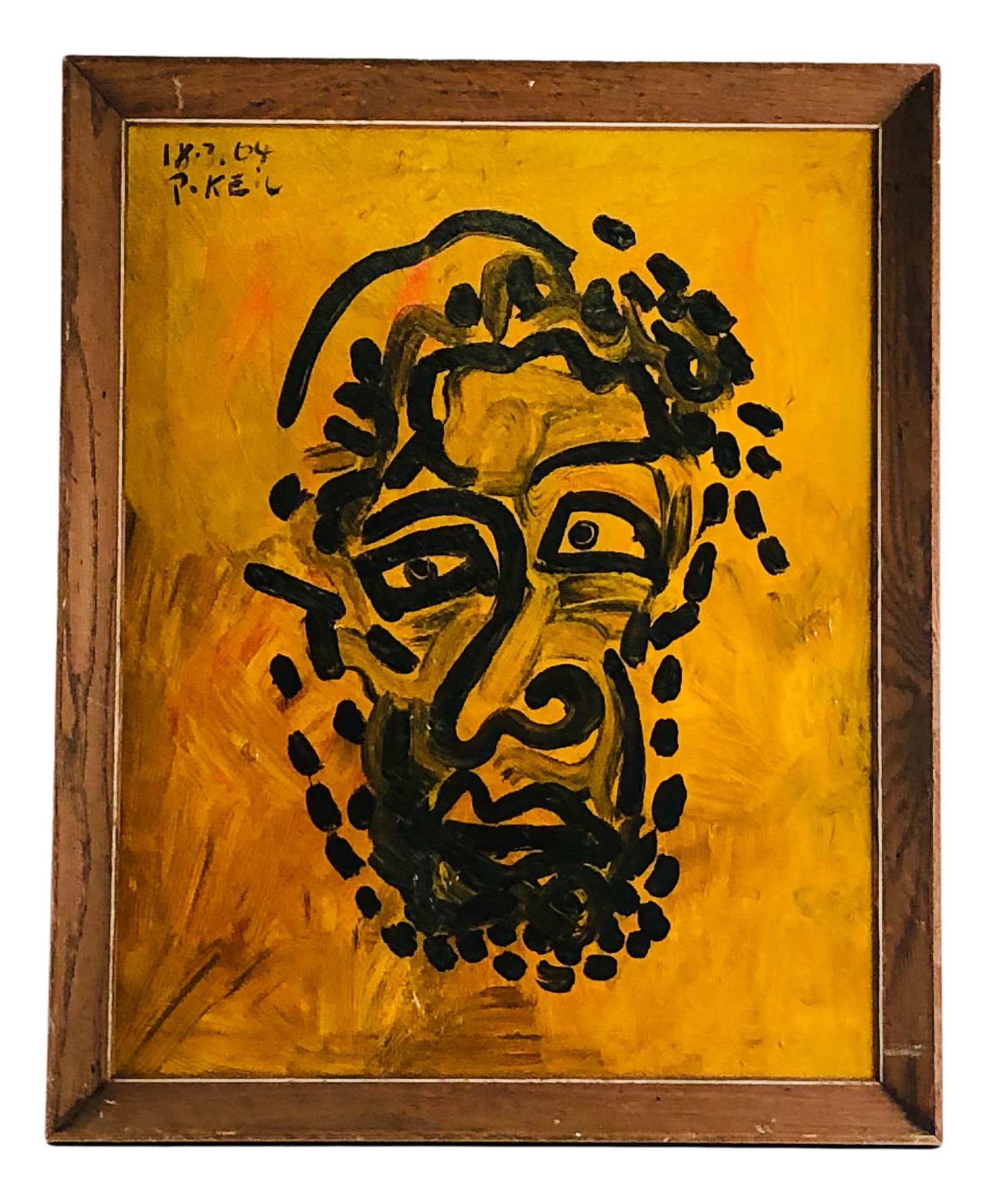 Peter Keil b.1942 Expressionist Portrait Painting (1 of 5)