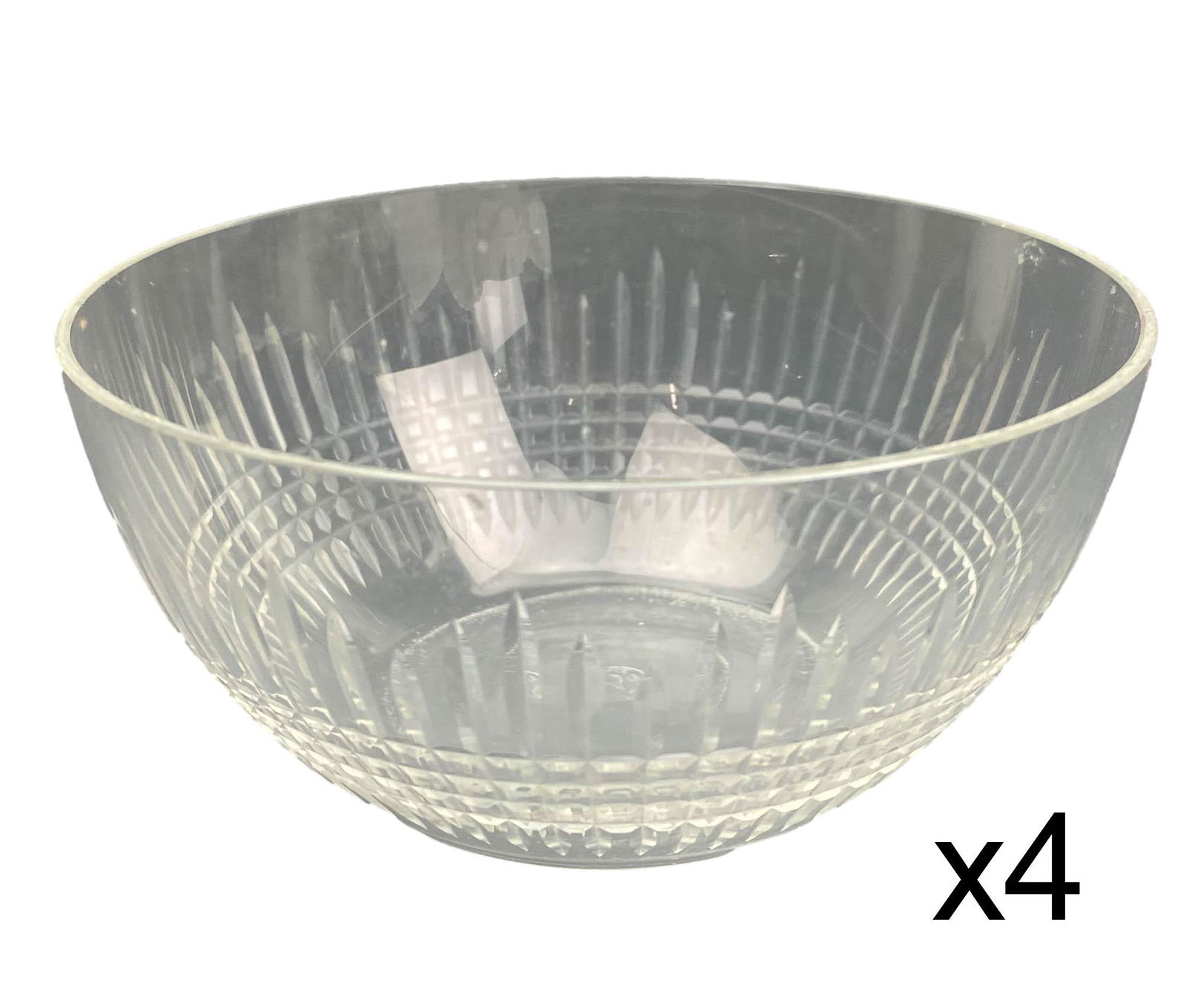 Baccarat Crystal Nancy Fruit Dessert Bowl 4pc LOT (1 of 4)