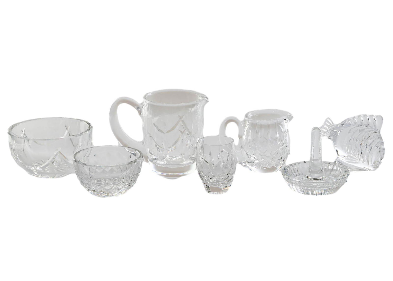 Waterford Crystal Creamer Bowl Fish Shot Glass LOT (1 of 7)