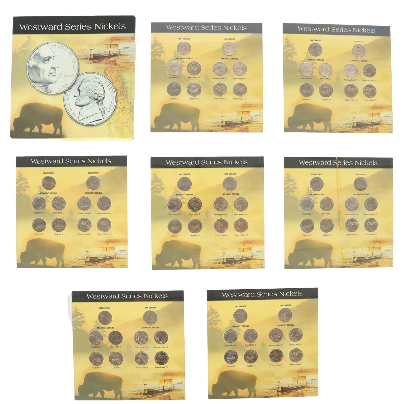 Lot 8 Westward Series P & D American Nickel Sets (1 of 4)