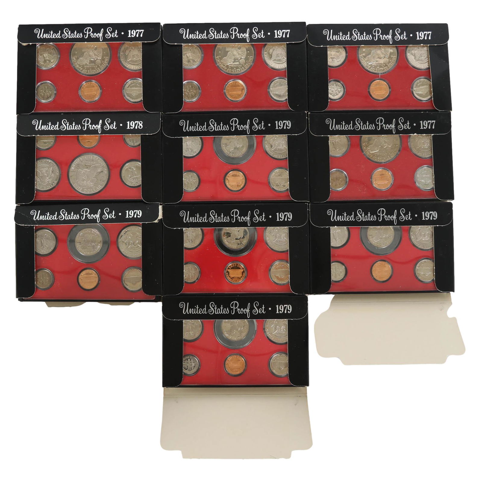 United States Proof Set 1977 1978 1979 10pc LOT (1 of 4)