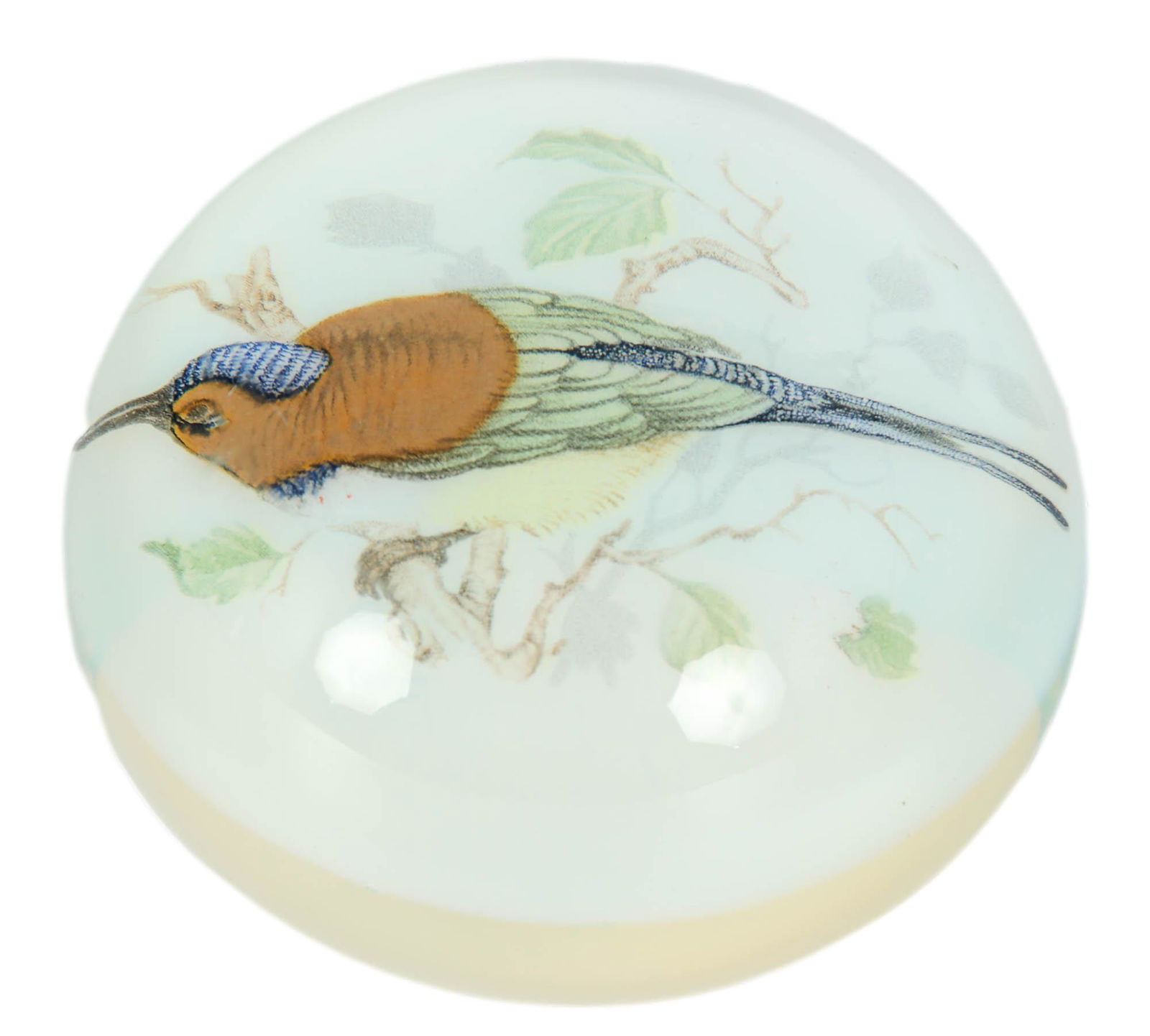 Murano Studio Blown Cased Bird Glass Paperweight (1 of 5)