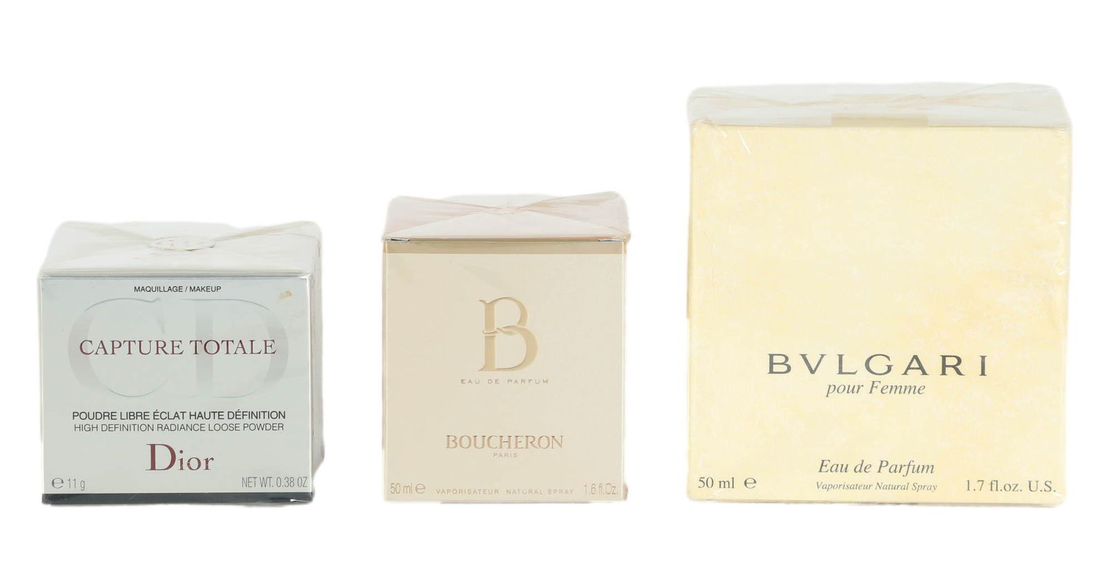 SEALED Bvlgari Boucheron Dior Perfume & Powder Box (1 of 3)