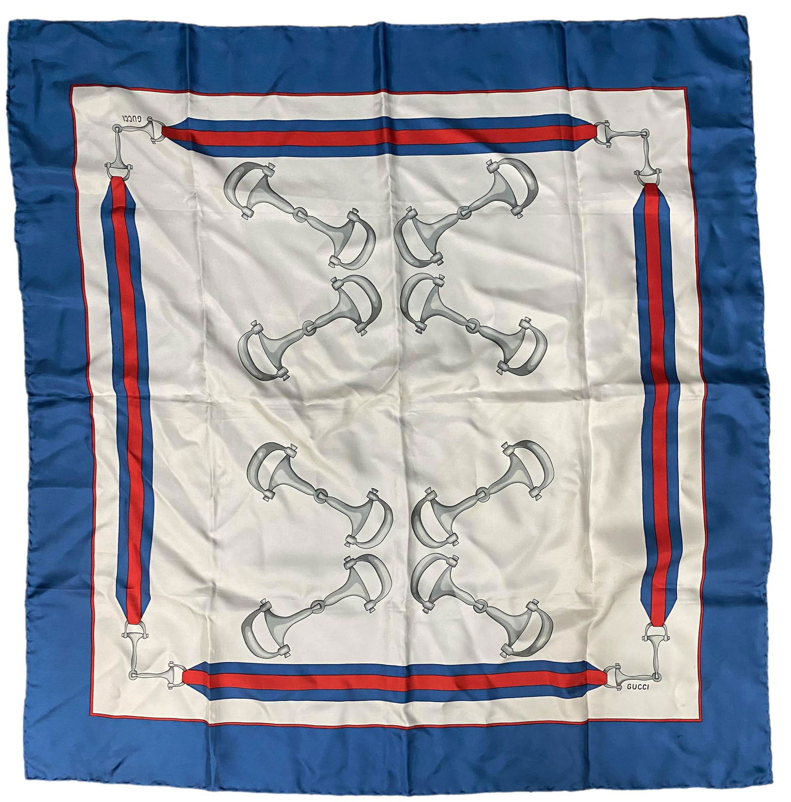 Gucci Equestrian Horse Stirrup Silk Shawl Scarf (1 of 4)