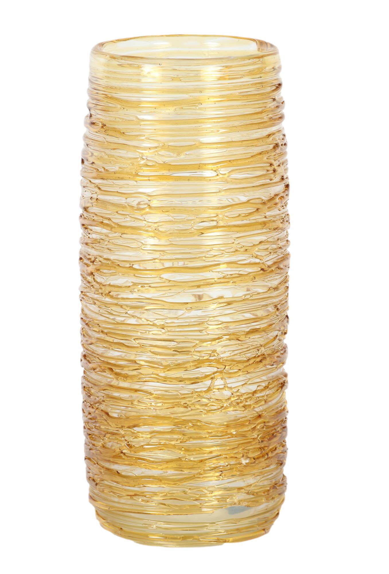 Sergio Constantini Murano Threaded Art Glass Vase (1 of 4)