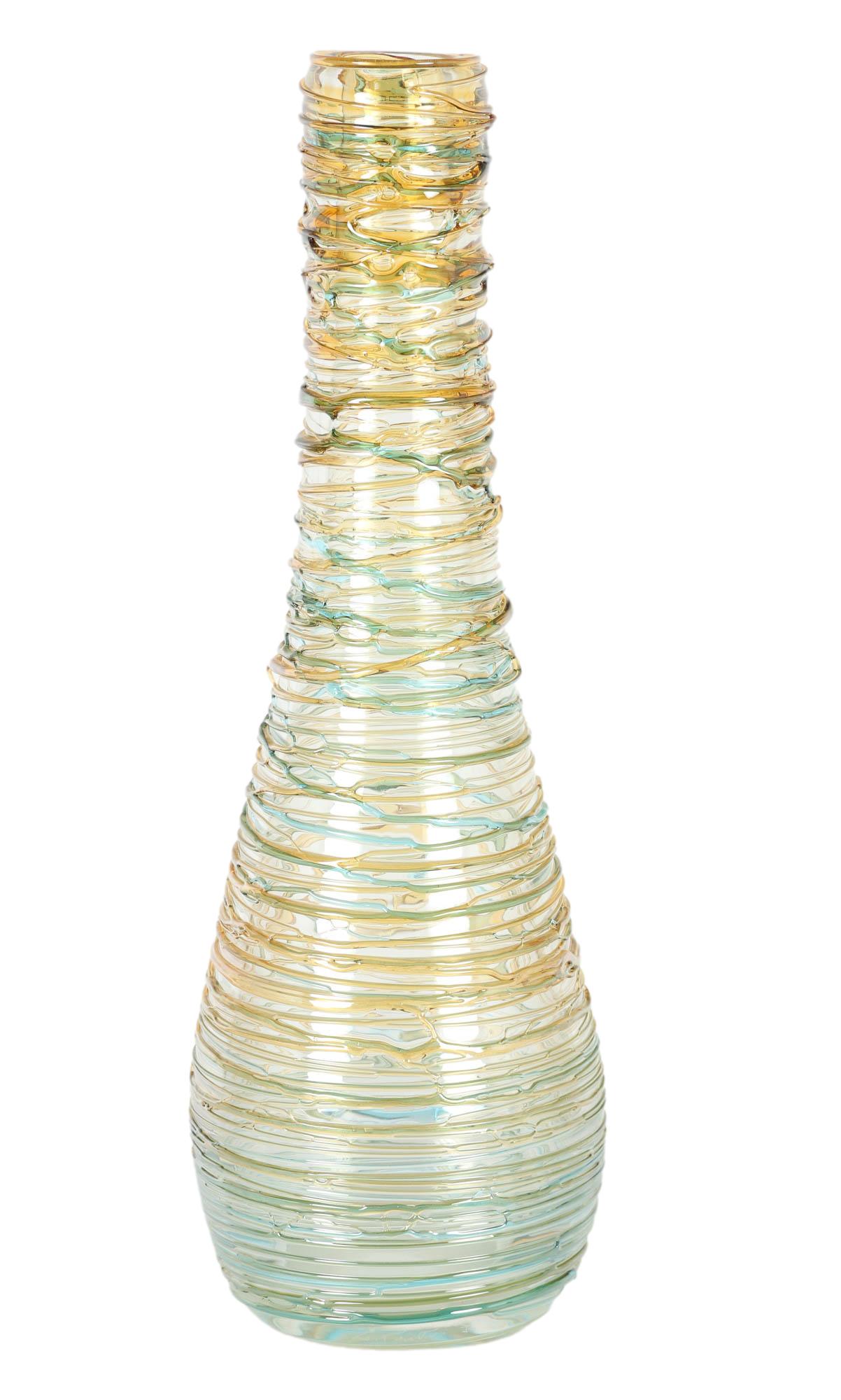 Sergio Constantini Murano Threaded Art Glass Vase (1 of 3)