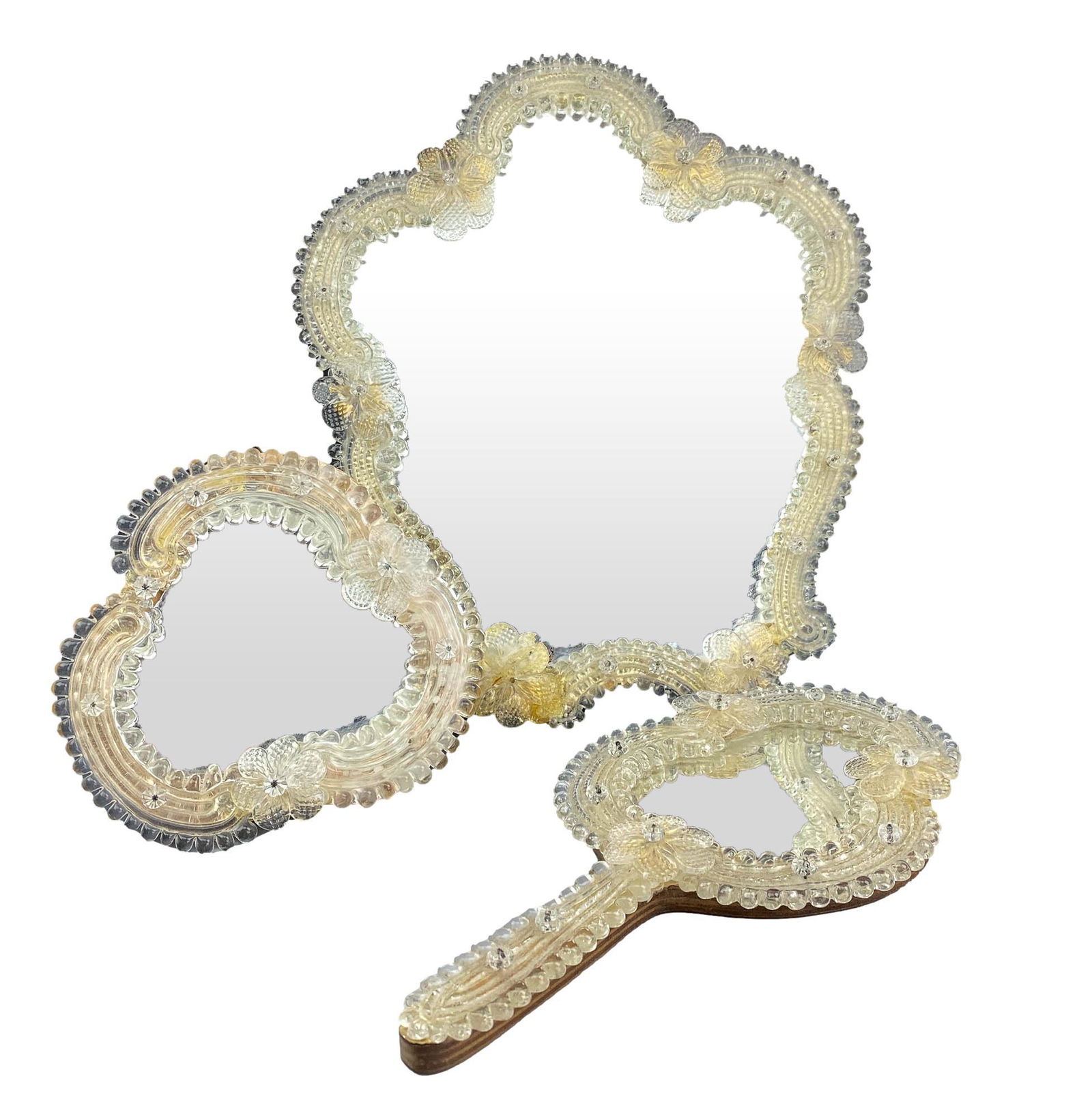 Murano Venetian Glass Hand Wall Table Mirror LOT (1 of 10)