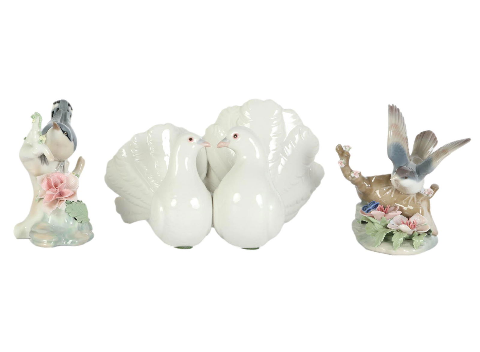 Lladro Bird Butterfly Dove Porcelain Figurine LOT (1 of 5)