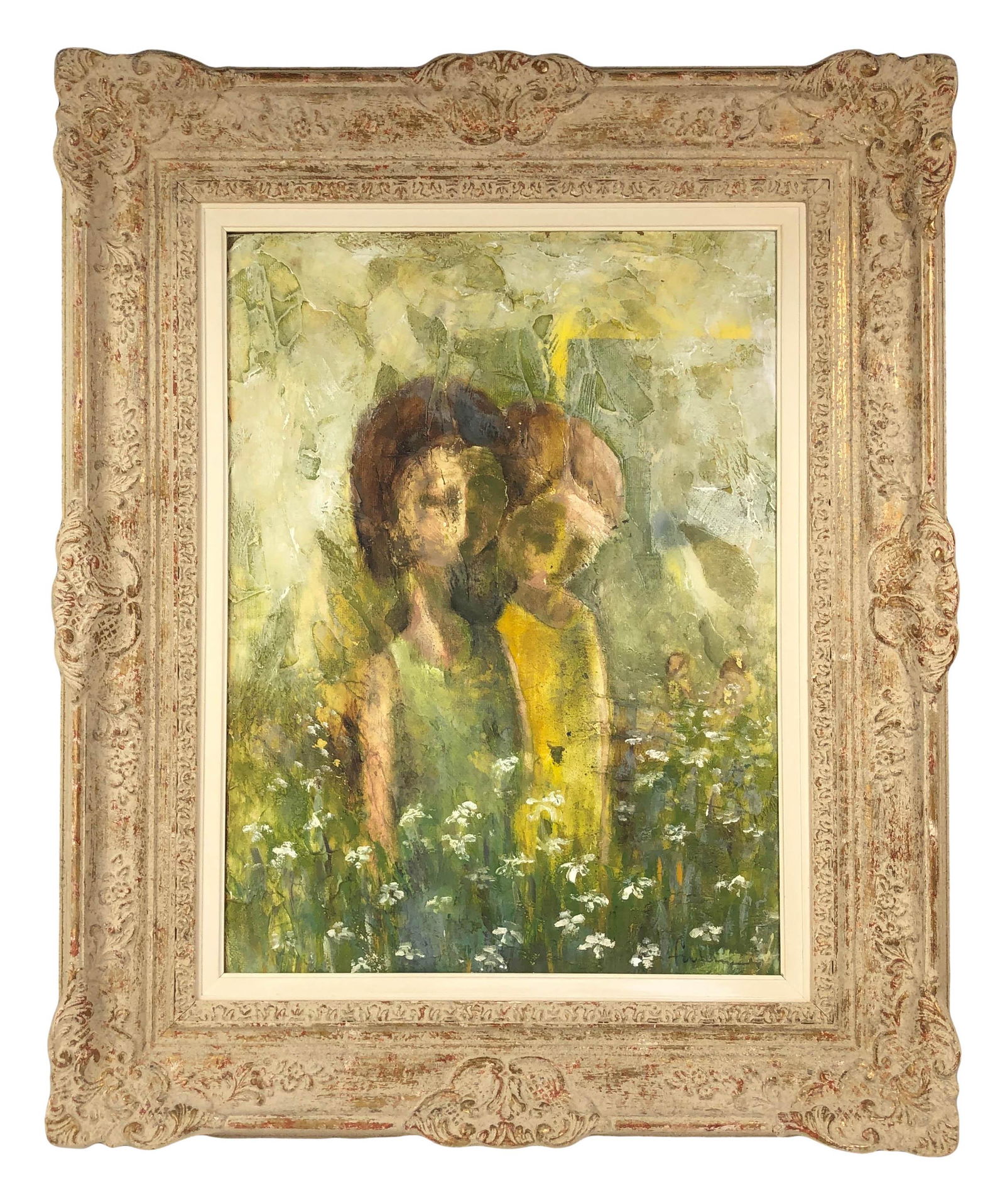 Mid 20C Modernist Figural Landscape Oil Painting (1 of 4)