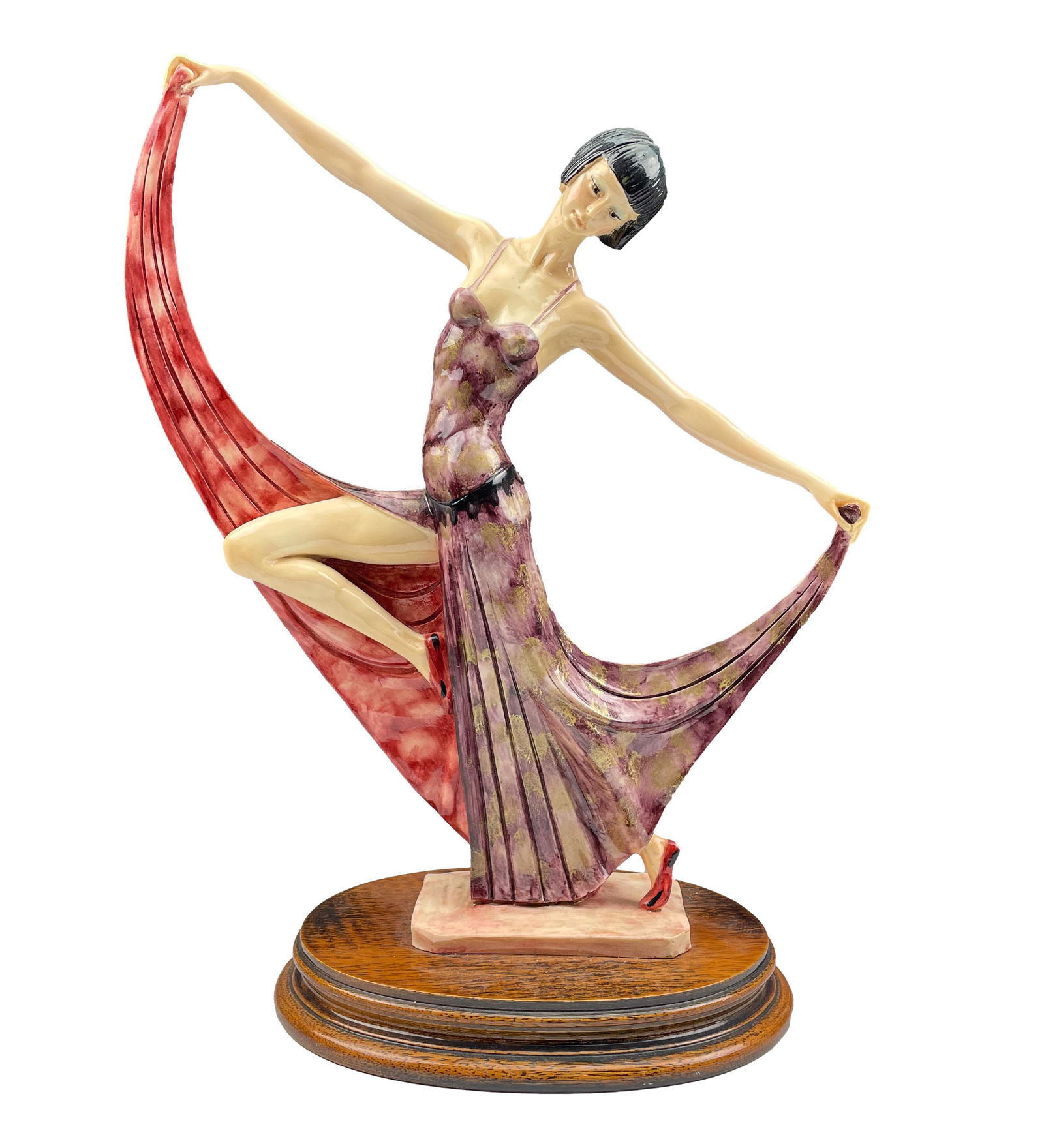 Santini Italian Art Deco Flapper Dancer Sculpture (1 of 6)