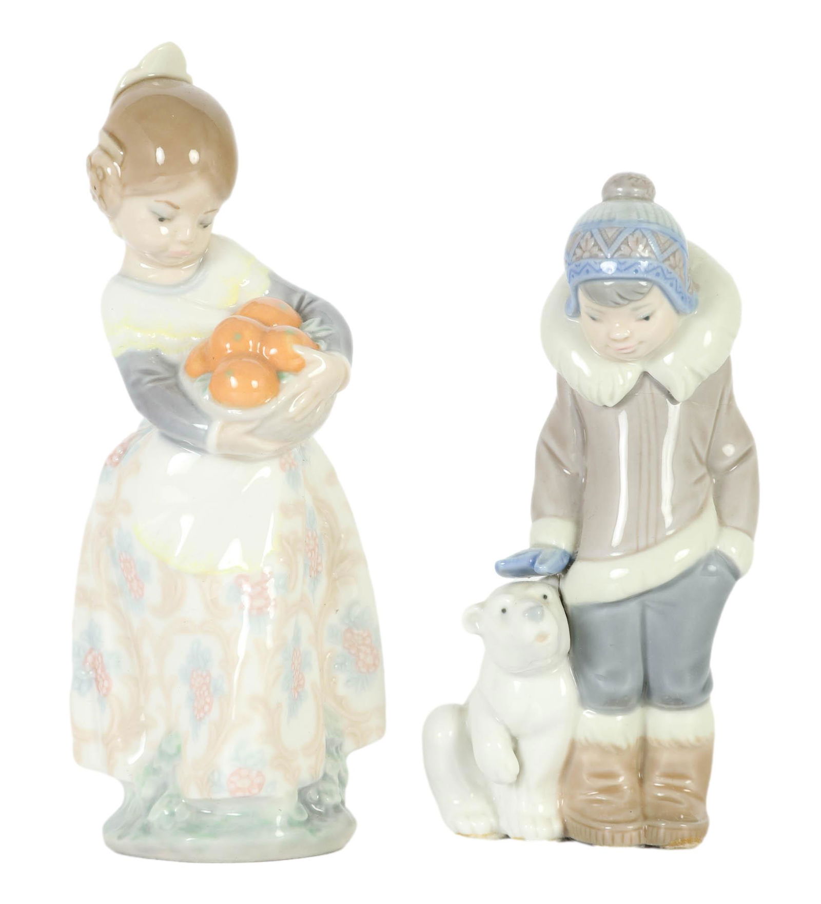 Lladro Girl from Valencia & Eskimo Boy w Pet LOT 2 (1 of 5)