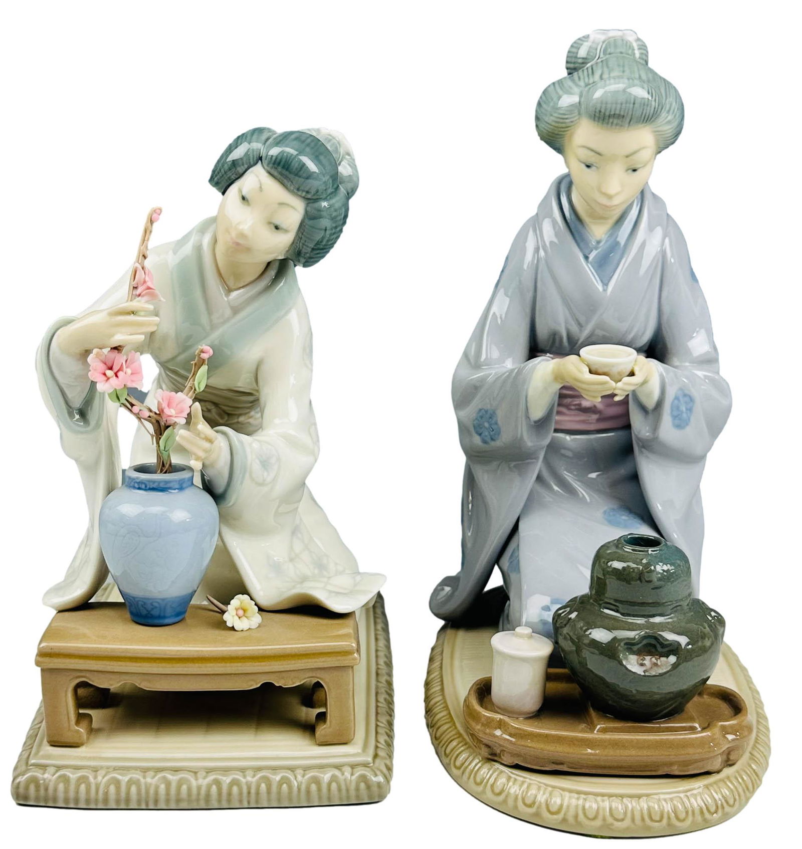 Lladro August Moon Oriental Girl Figurine 2pc LOT (1 of 7)