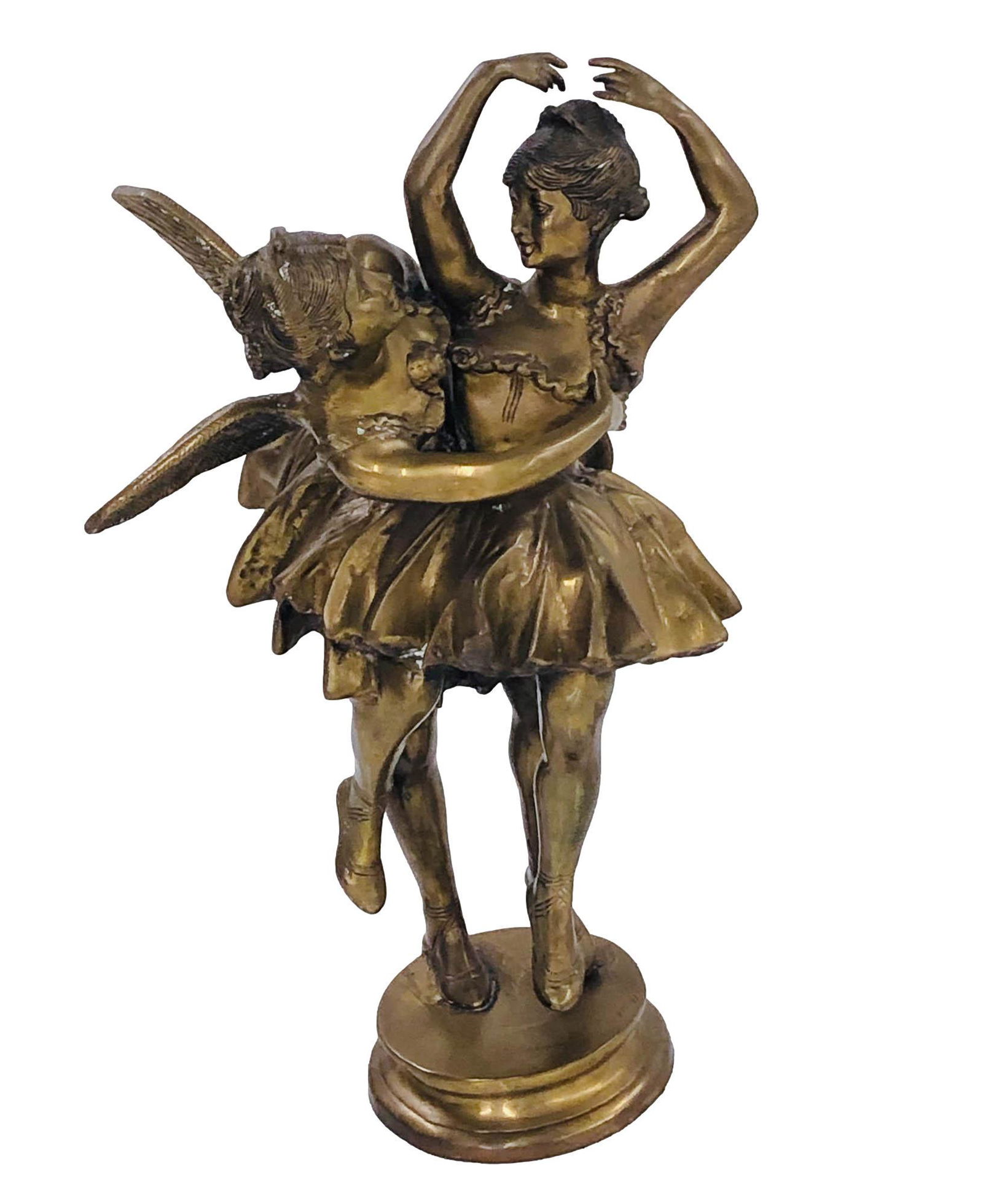 Bronze Ballerina & Winged Fairy Art Deco Sculpture (1 of 4)