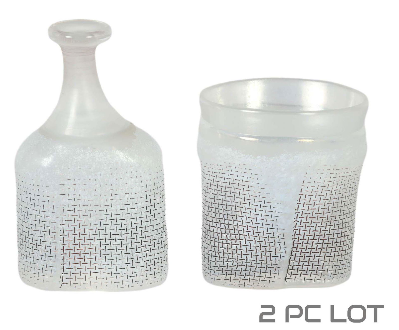 Kosta Boda Bertil Vallien Signed Art Glass 2pc LOT (1 of 4)