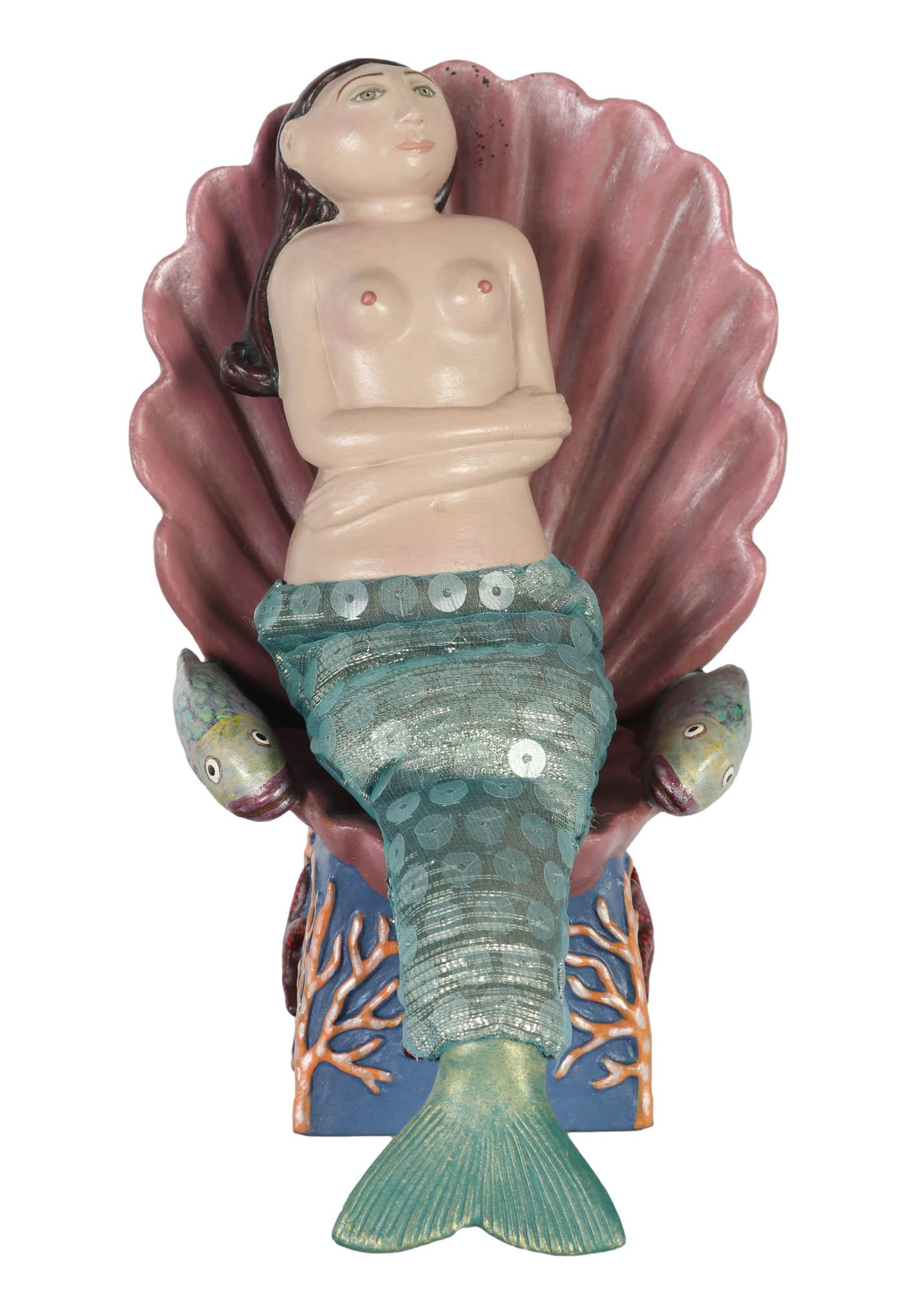 Mermaid Clam Shell Coral Starfish Throne SIGNED (1 of 5)