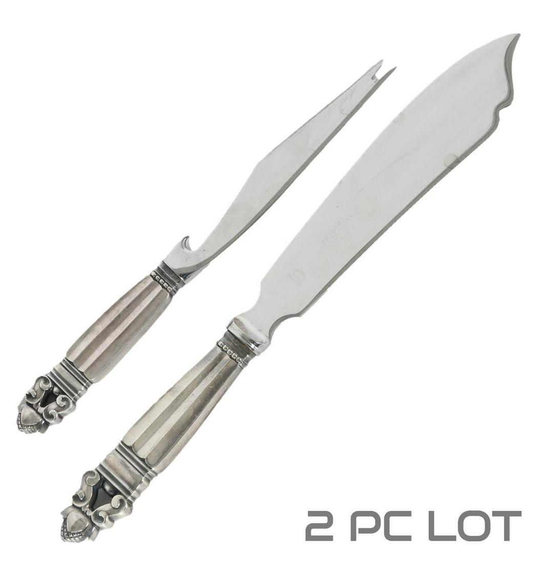 Georg Jensen Acorn Sterling Silver Knives 2pc LOT (1 of 4)