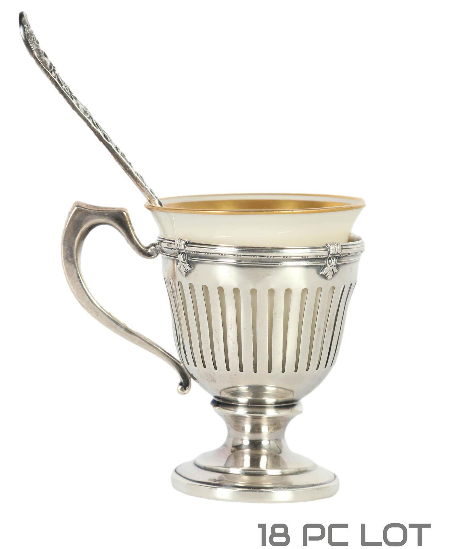 Sterling Silver Lenox Demitasse Cup & Spoon LOT (1 of 5)