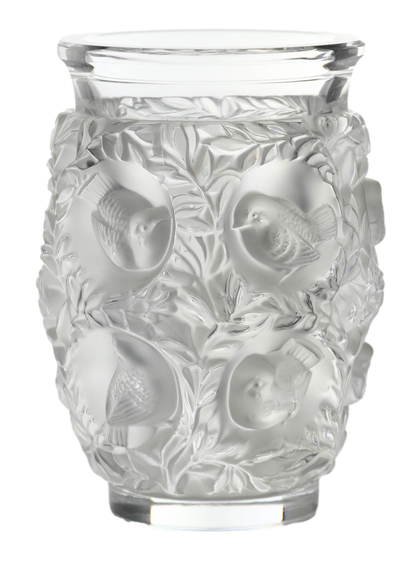 Lalique French Frosted Crystal Bagatelle Bird Vase (1 of 5)