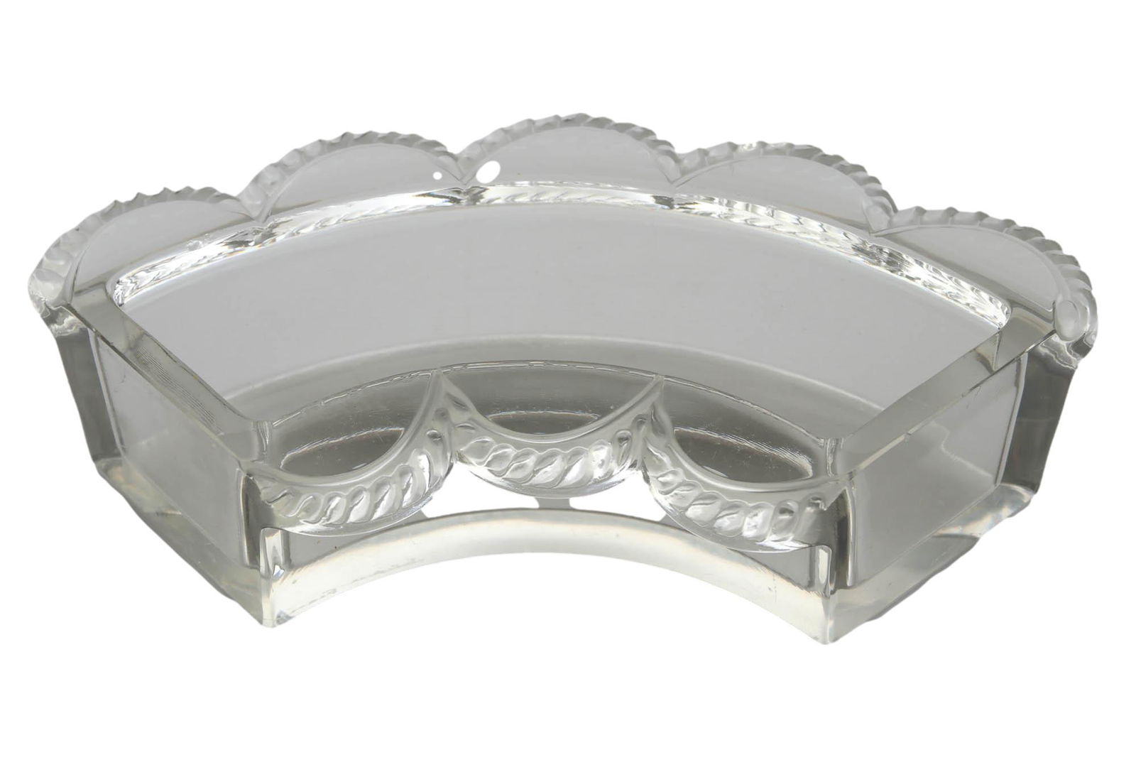 Lalique Crystal French Art Glass Crescent Dish (1 of 5)