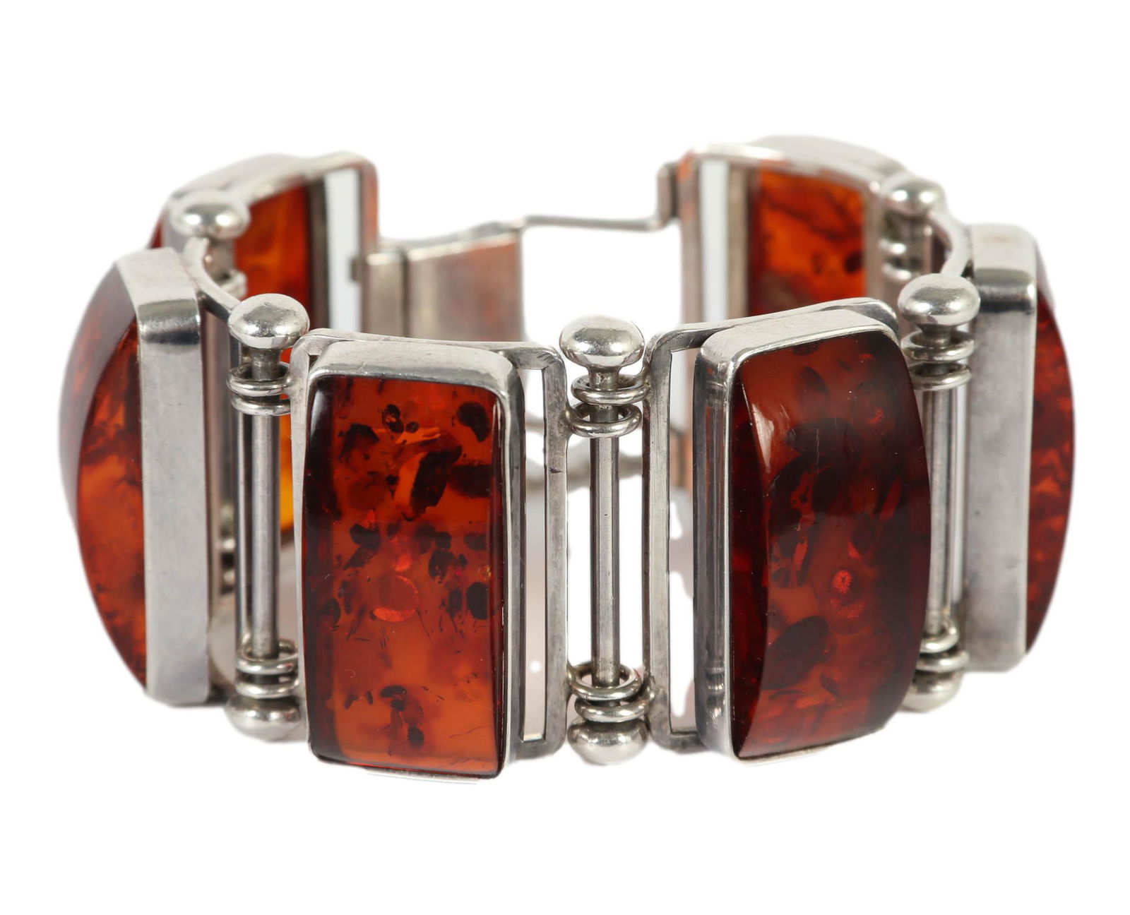 Sterling Silver 925 & Baltic Amber Link Bracelet (1 of 5)