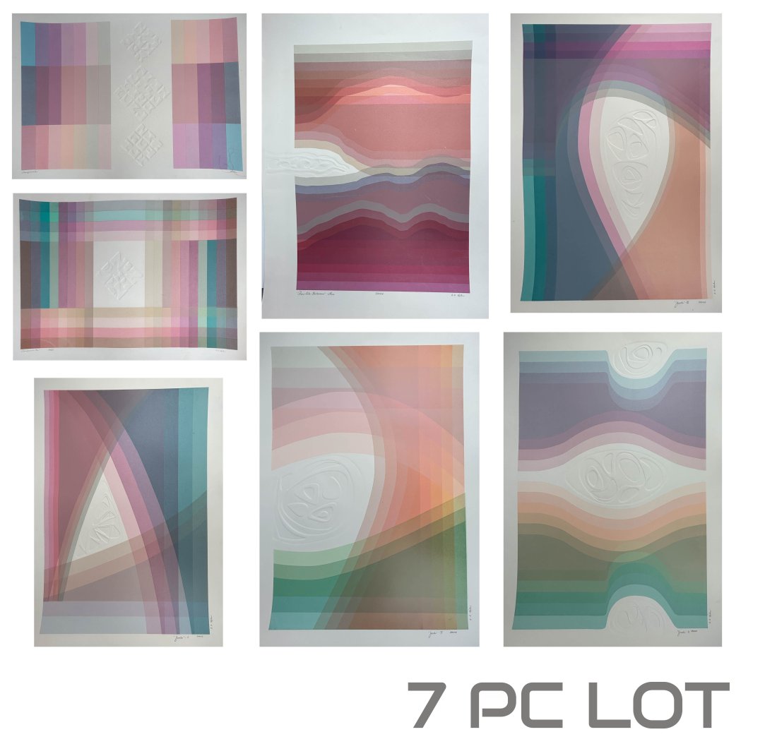 Audrey Grendahl Kuhn Colored Lithograph 7pc LOT (1 of 8)