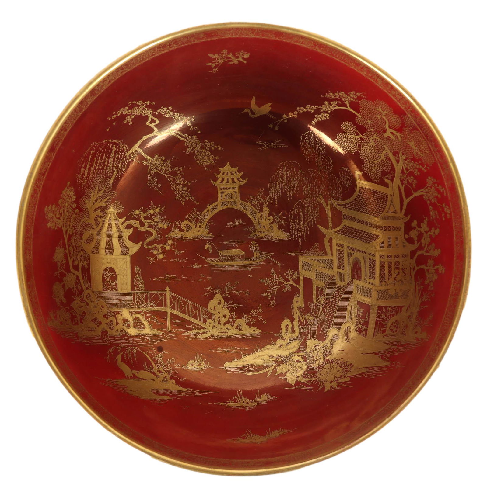 Rouge Royale English Carlton Ware Landscape Bowl (1 of 5)