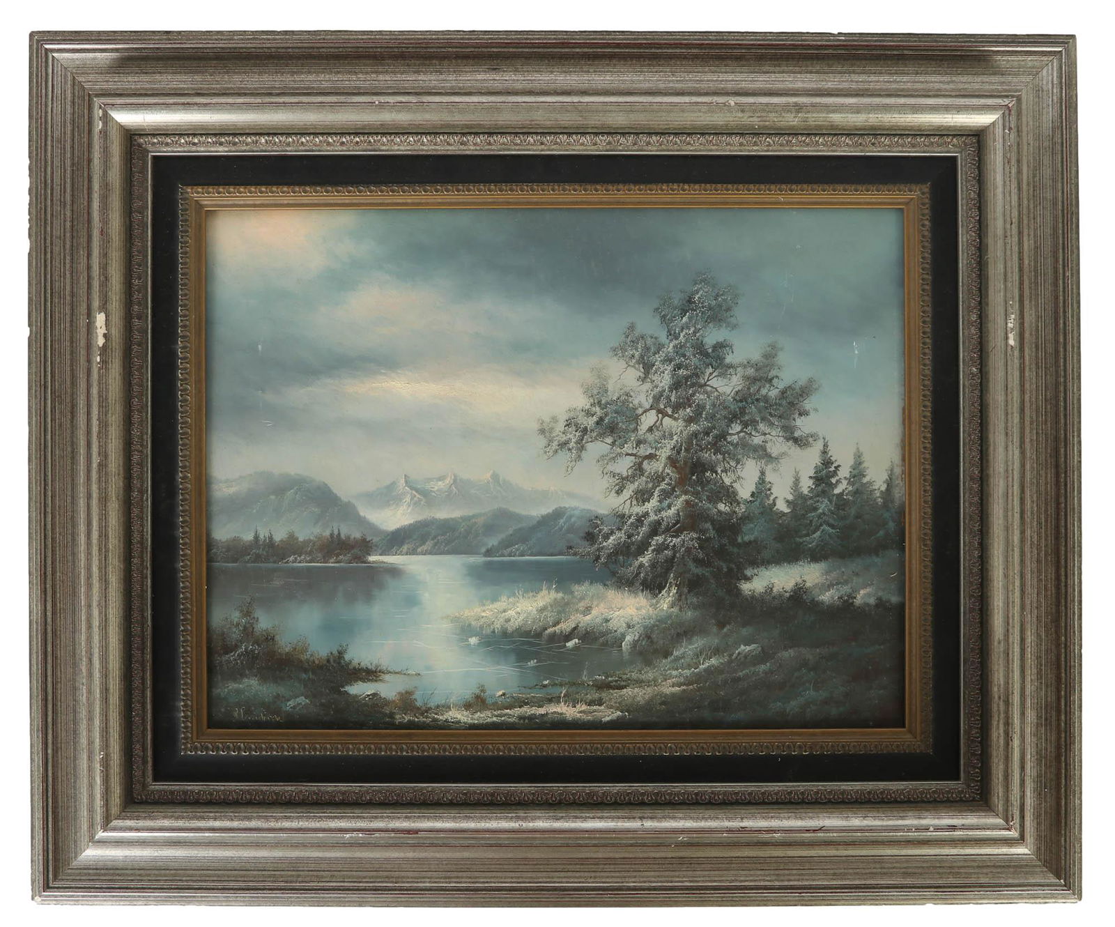 B Landrock 20C German Alpine Landscape Painting (1 of 4)