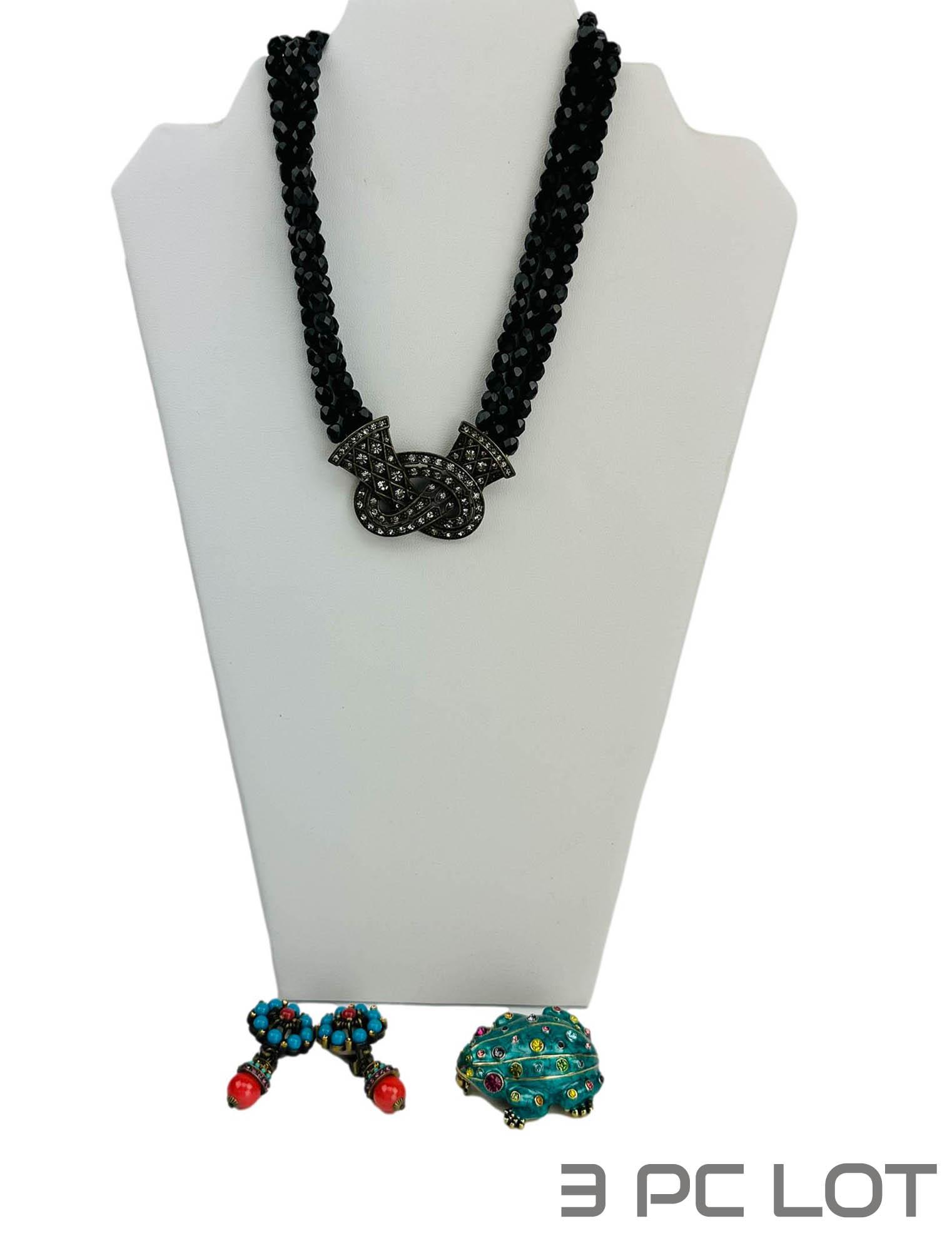 Heidi Daus Bejeweled Brooch Pin Necklace Earrings (1 of 7)