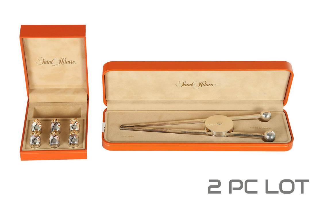 Saint Hilaire Silver Plate Place Card Holders Tongs (1 of 3)