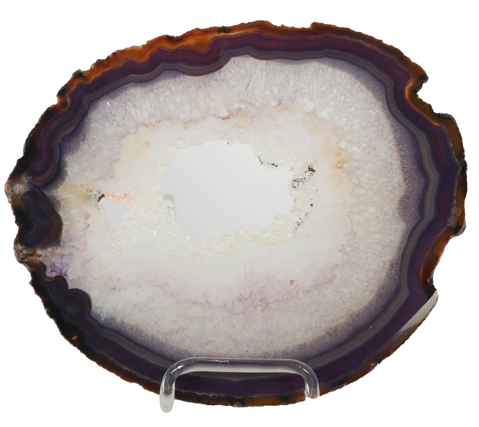 Natural History Geode Mineral Agate Slice Specimen (1 of 4)