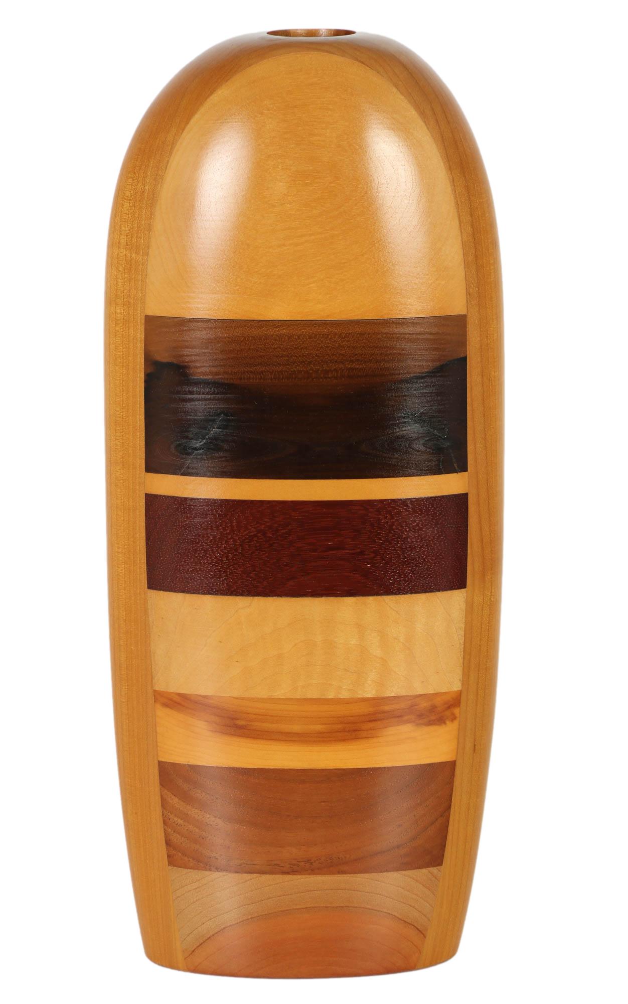 Paul La Montagne Exotic Turned Wood Vase 16 1/2" (1 of 5)