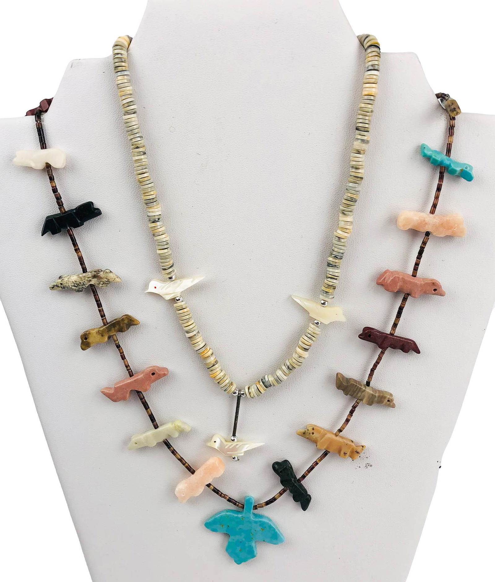 Native american necklace with deals animals